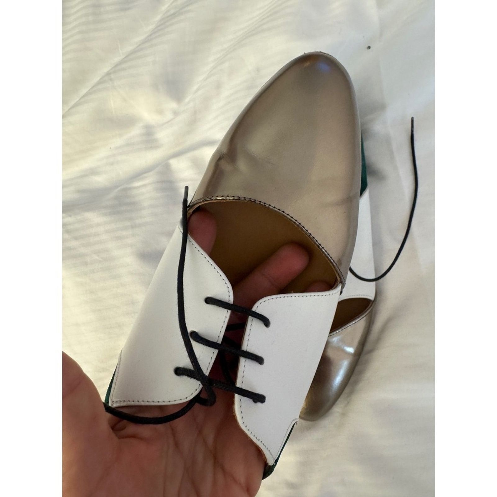 & Other Stories Handmade Leather Oxfords Shoes Designed in Copenhagen Size US 7.5 / IT 37.5 - 3 Thumbnail
