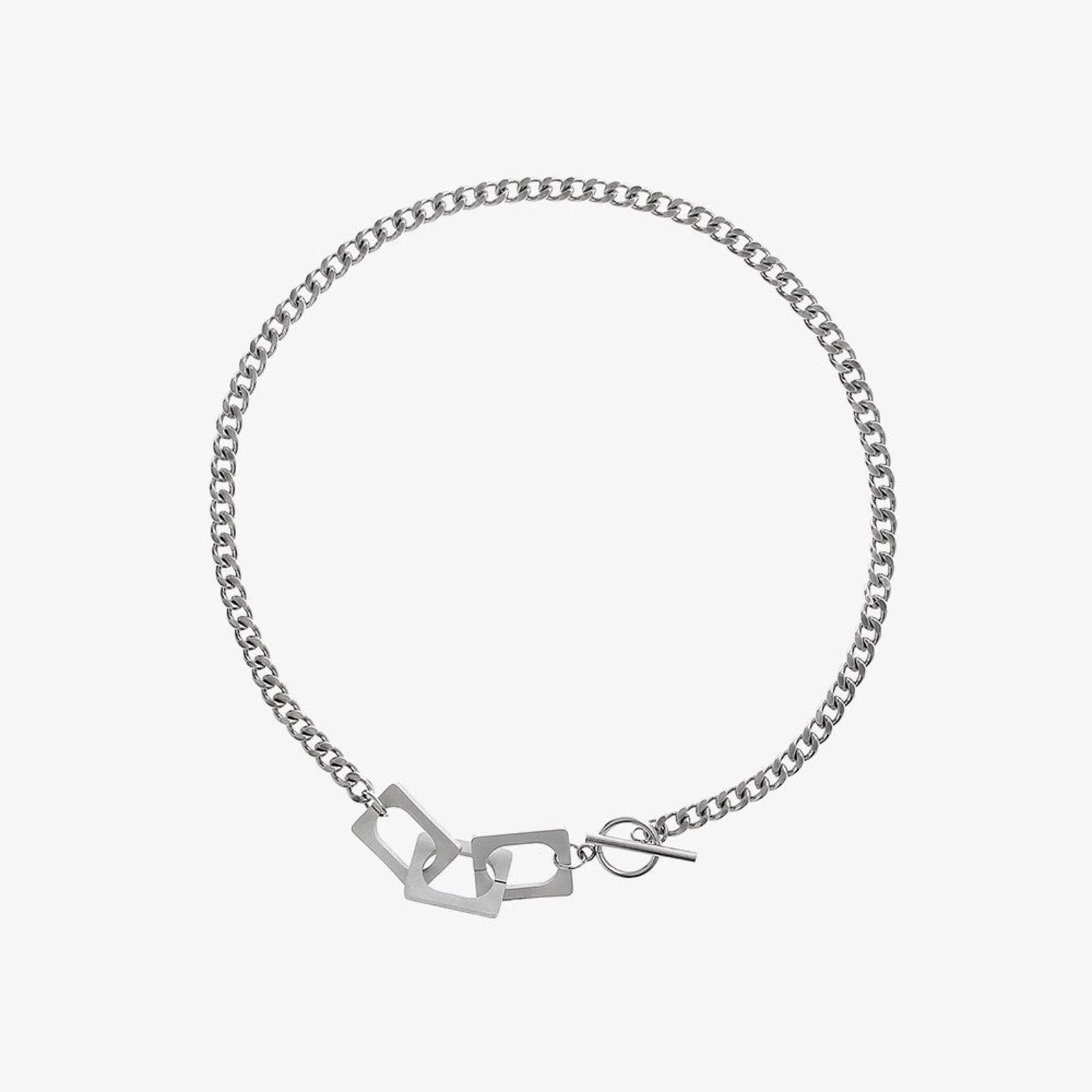 Vintage OT Buckle Chain – Titanium Steel Collar Necklace Size ONE SIZE - 6 Thumbnail