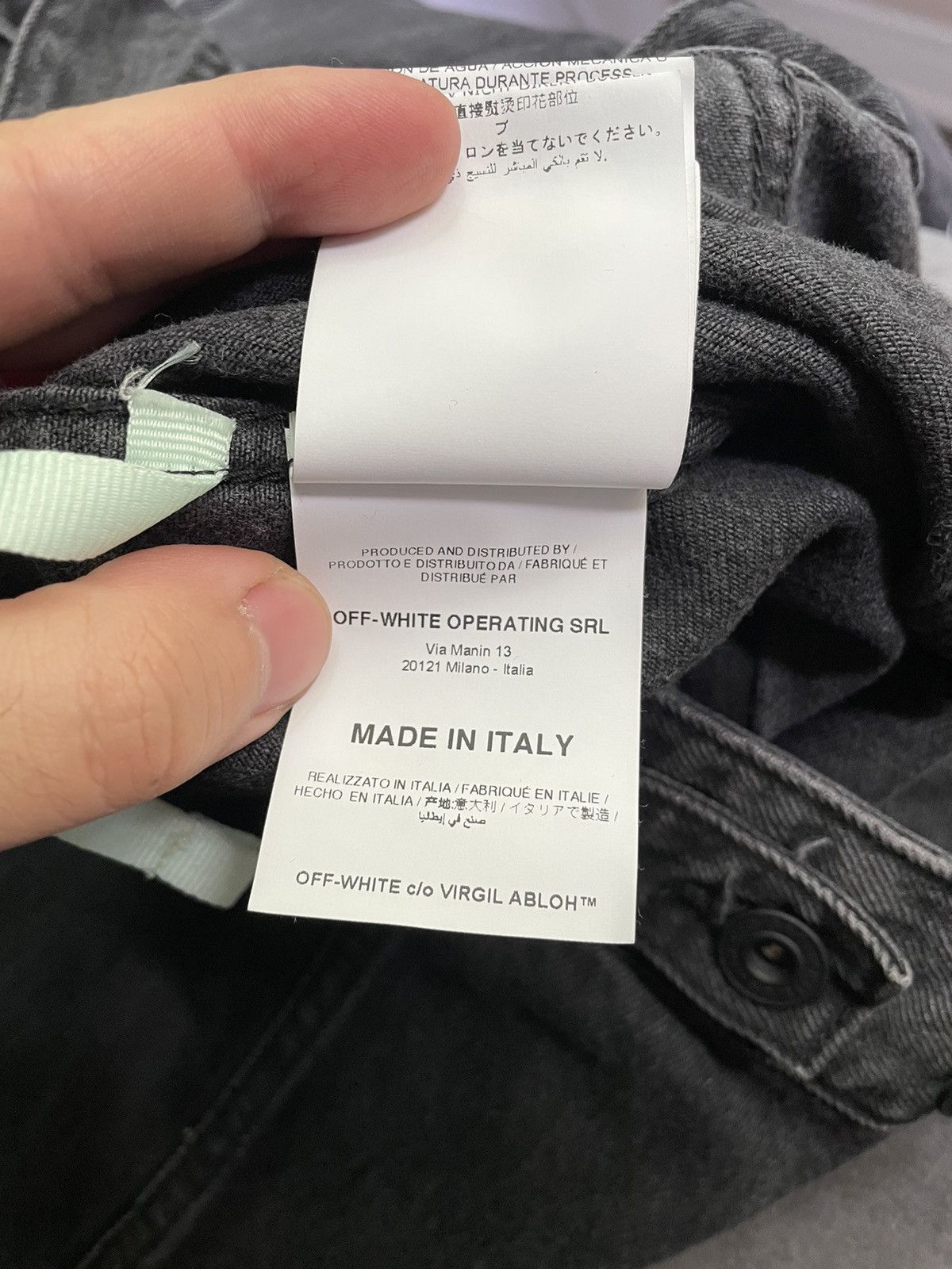 Off-White Impressionism Grey Pink Denim Jacket