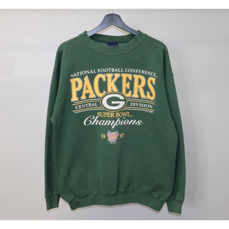Vintage Vintage 90s Green Bay Packers NFC Champions 1997 Sweatshirt Size US L / EU 52-54 / 3 - 1 Thumbnail