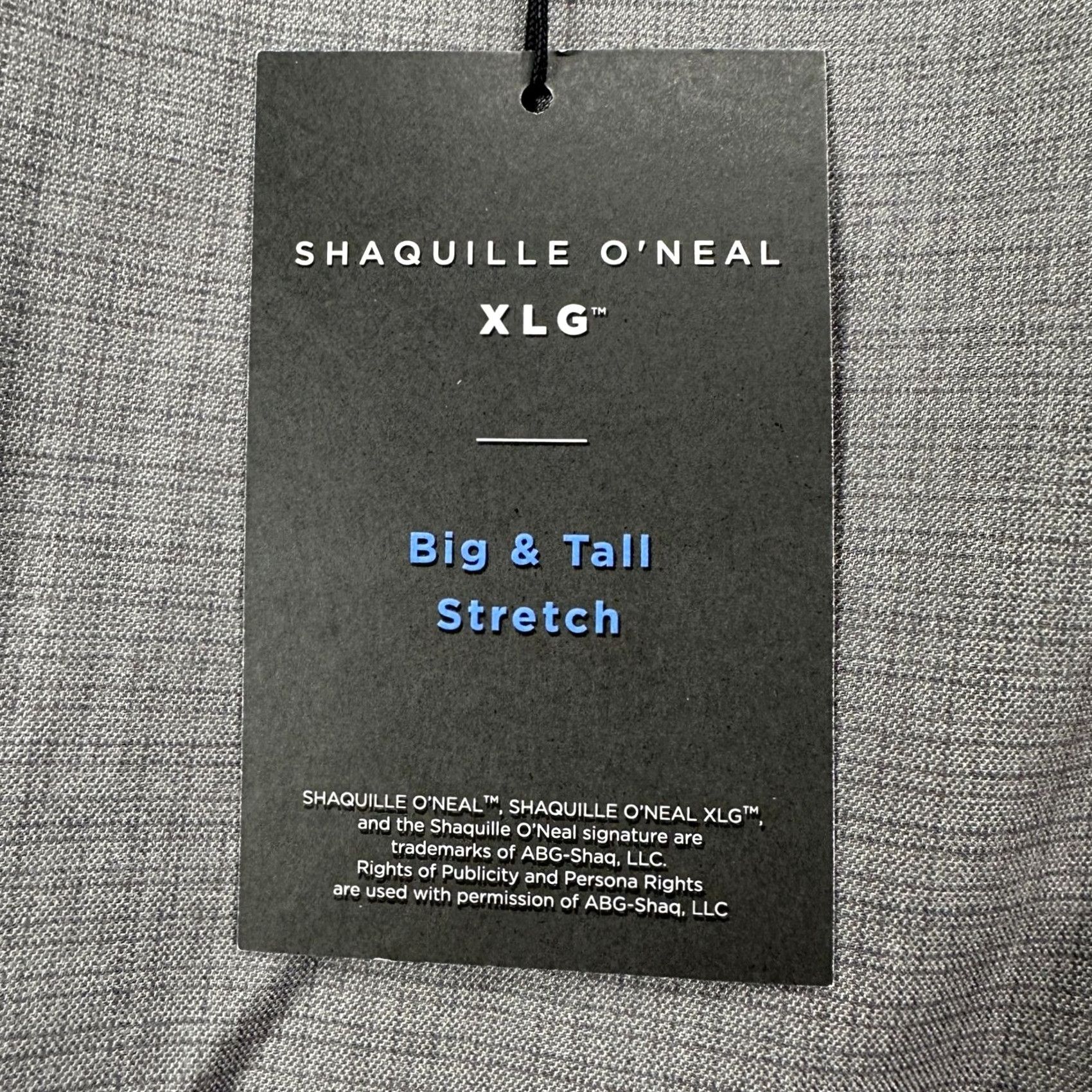Vintage Shaquille O'neal Dress Pants Mens XL Gray Plaid Flat Front Stretch Big Tall 50in Waist 31in Inseam Size US 36 / EU 52 - 6 Thumbnail