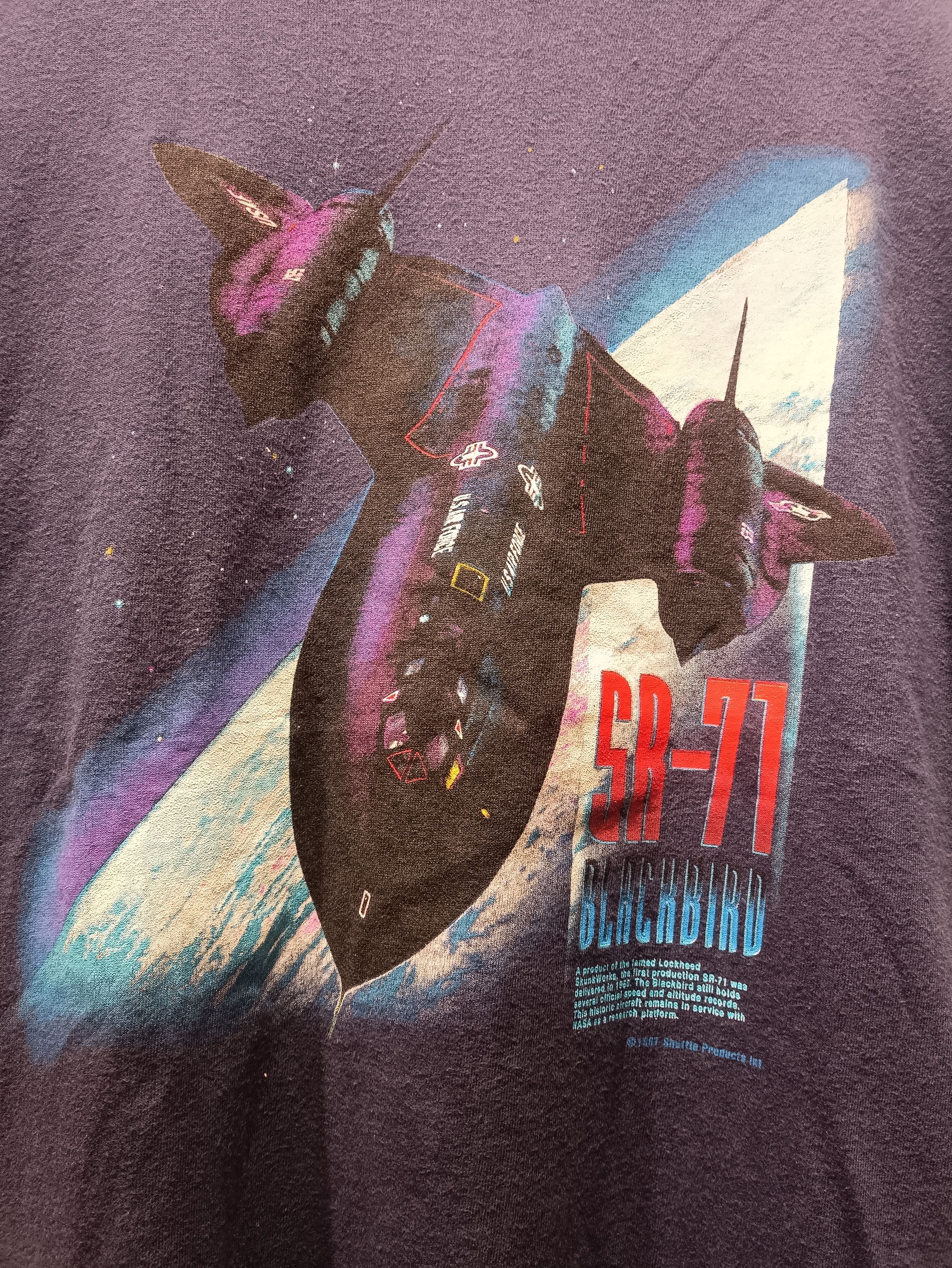 Vintage vintage 90s Blackbird sr-71 Size US M / EU 48-50 / 2 - 2 Thumbnail
