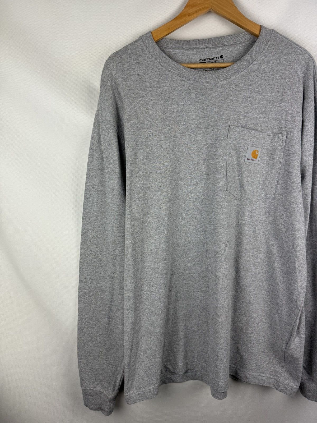 Carhartt Carhartt Men’s Long Sleeve Chest Pocket Logo Cotton T Shirt Size US M / EU 48-50 / 2 - 2 Thumbnail