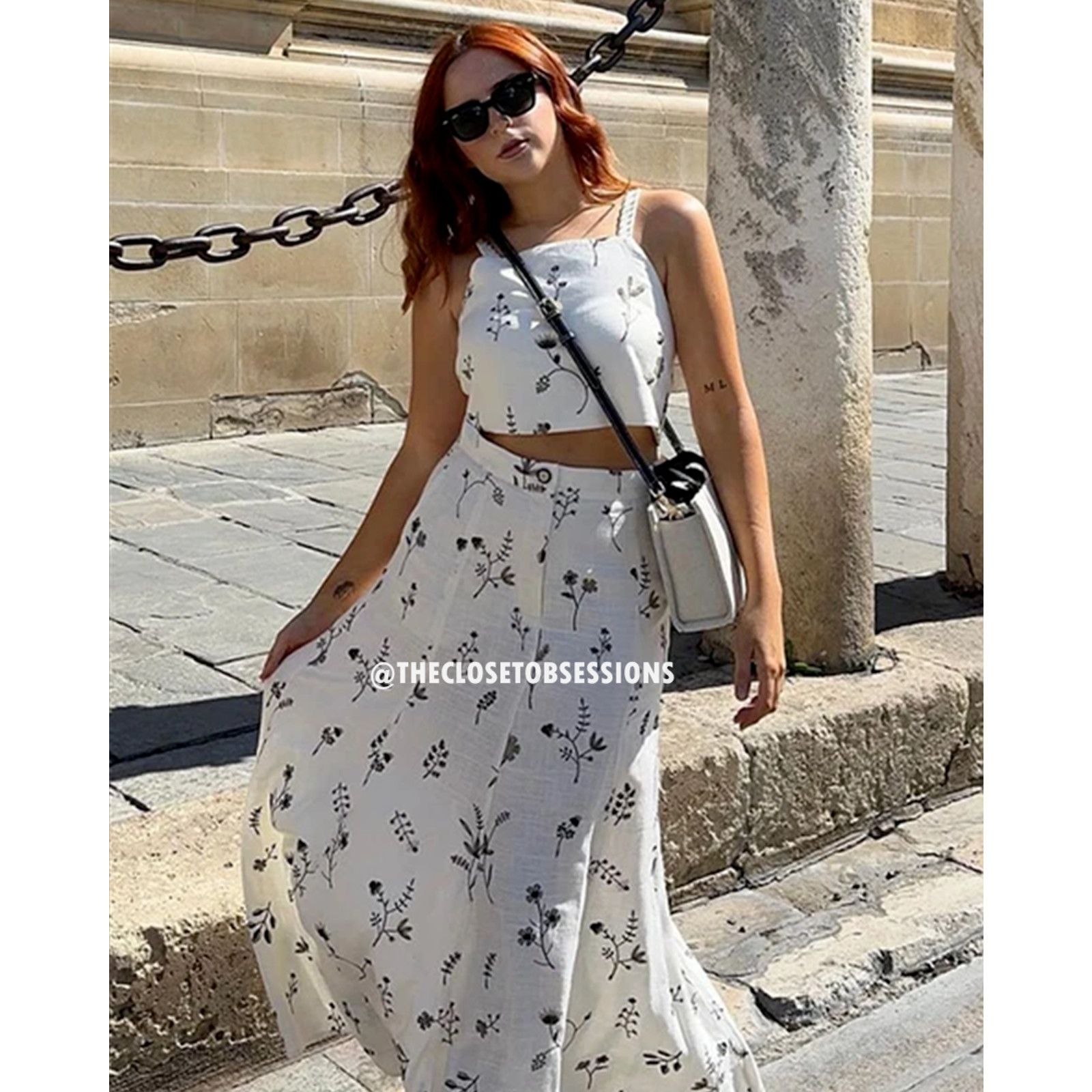 Zara ZARA BLOGGER FAVE! Co-Ord Set Tied Crop Top + Maxi Skirt NWT Size L / US 10 / IT 46 - 16 Thumbnail