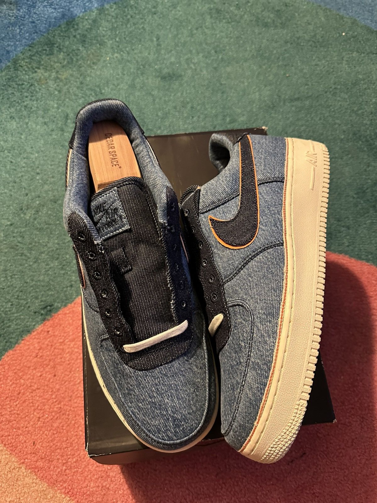 Nike 3x1 x Air Force 1 Low Premium Stonewash Blue Size US 11 / EU 44 - 14 Thumbnail