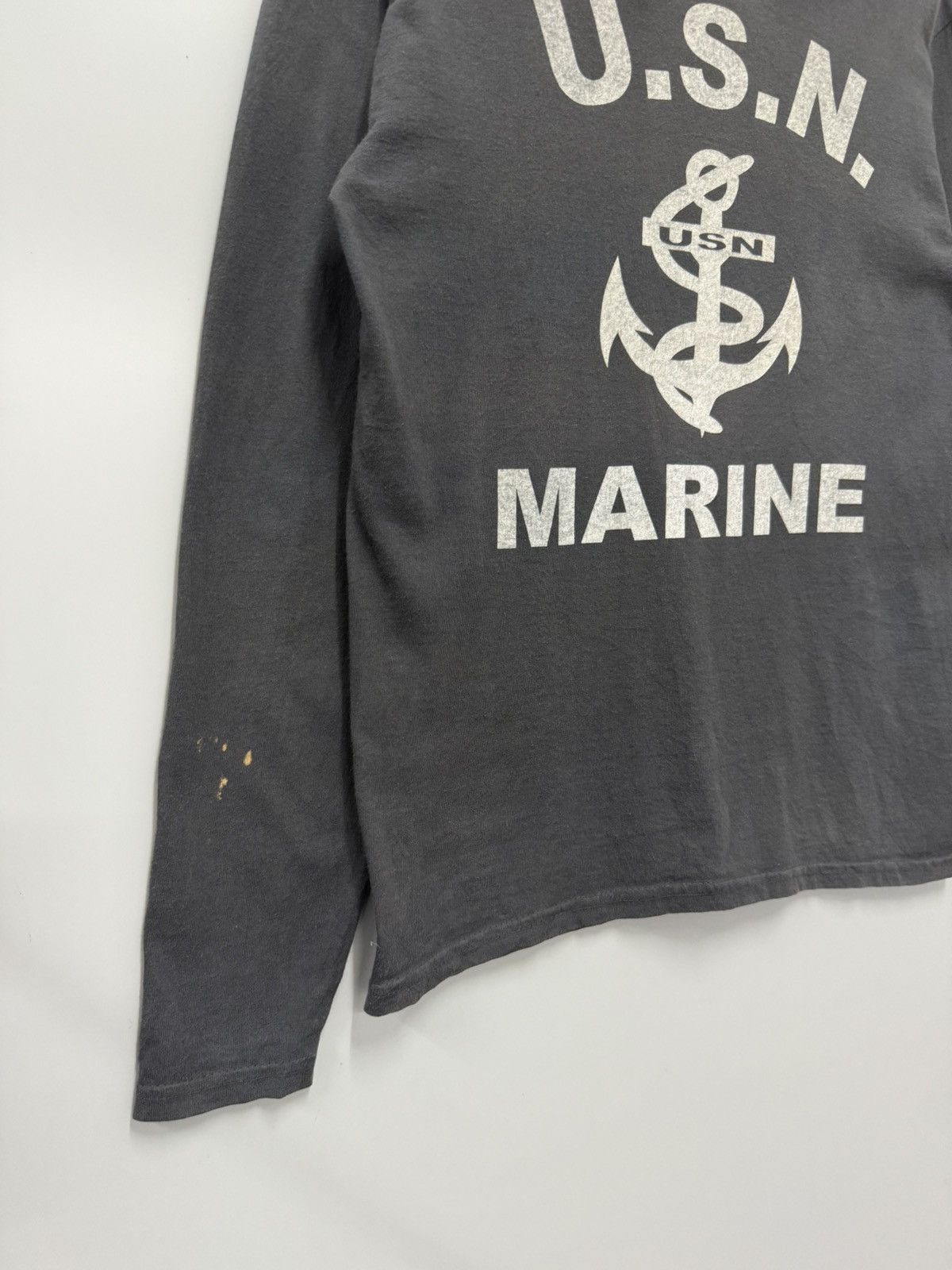 Vintage ⚡️ VINTAGE U.S Navy MARINE LONGSLEEVE TEE HOODIE - S Size US XS / EU 42 / 0 - 3 Thumbnail