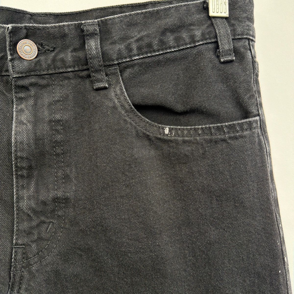 Celine Celine Paris washed black straight leg jeans 32” Size US 32 / EU 48 - 8 Thumbnail
