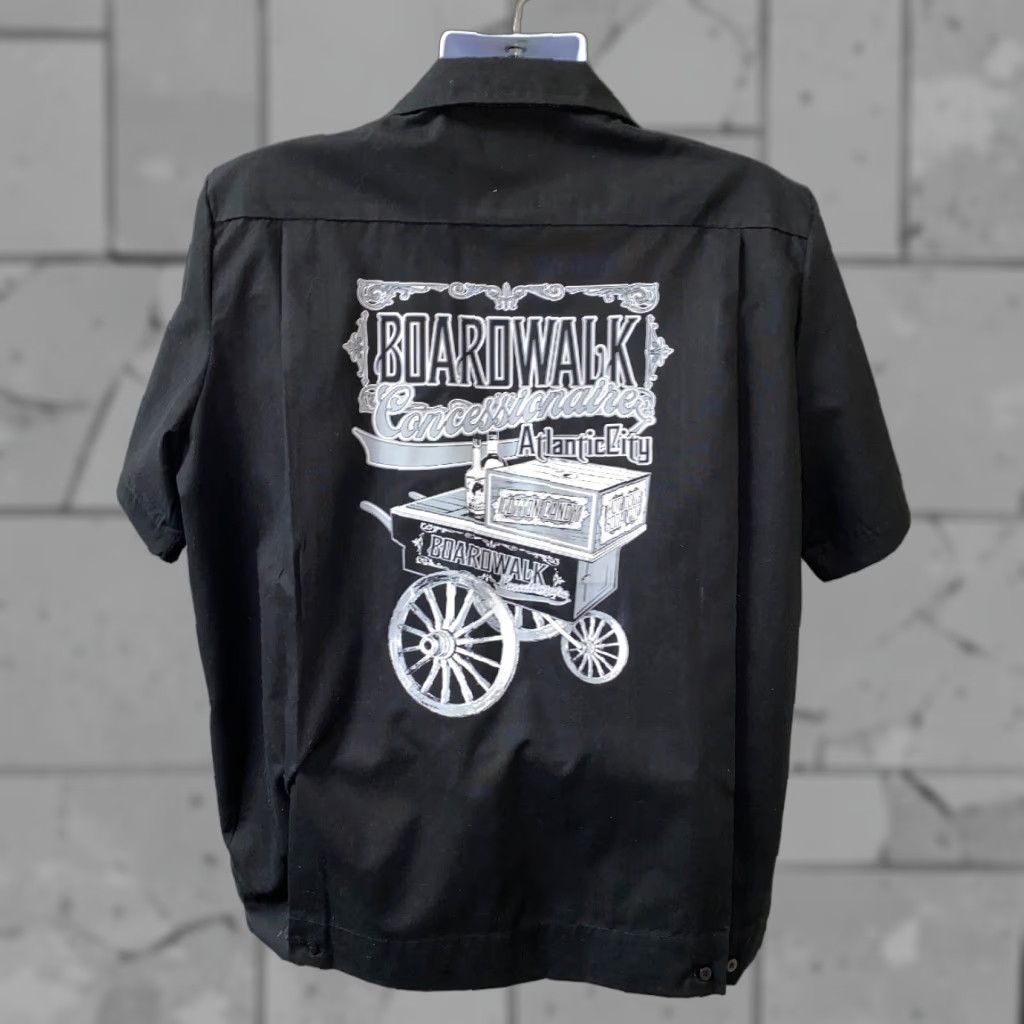 Vintage Hilton Mens Black/Gray Polyester Cotton Bowling Shirt Size M Size US M / EU 48-50 / 2 - 1 Thumbnail