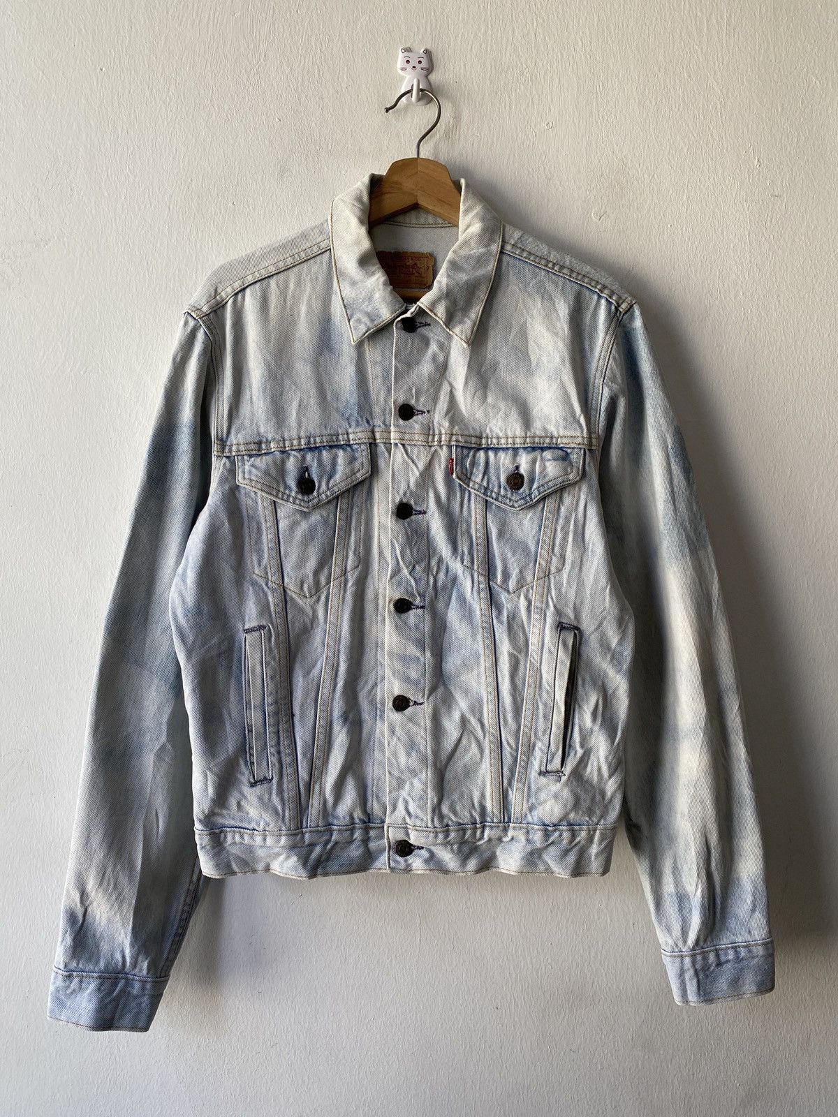 Levi's Vintage 80’s Levis Stonewashed Trucker Denim Jacket Size US M / EU 48-50 / 2 - 2 Thumbnail