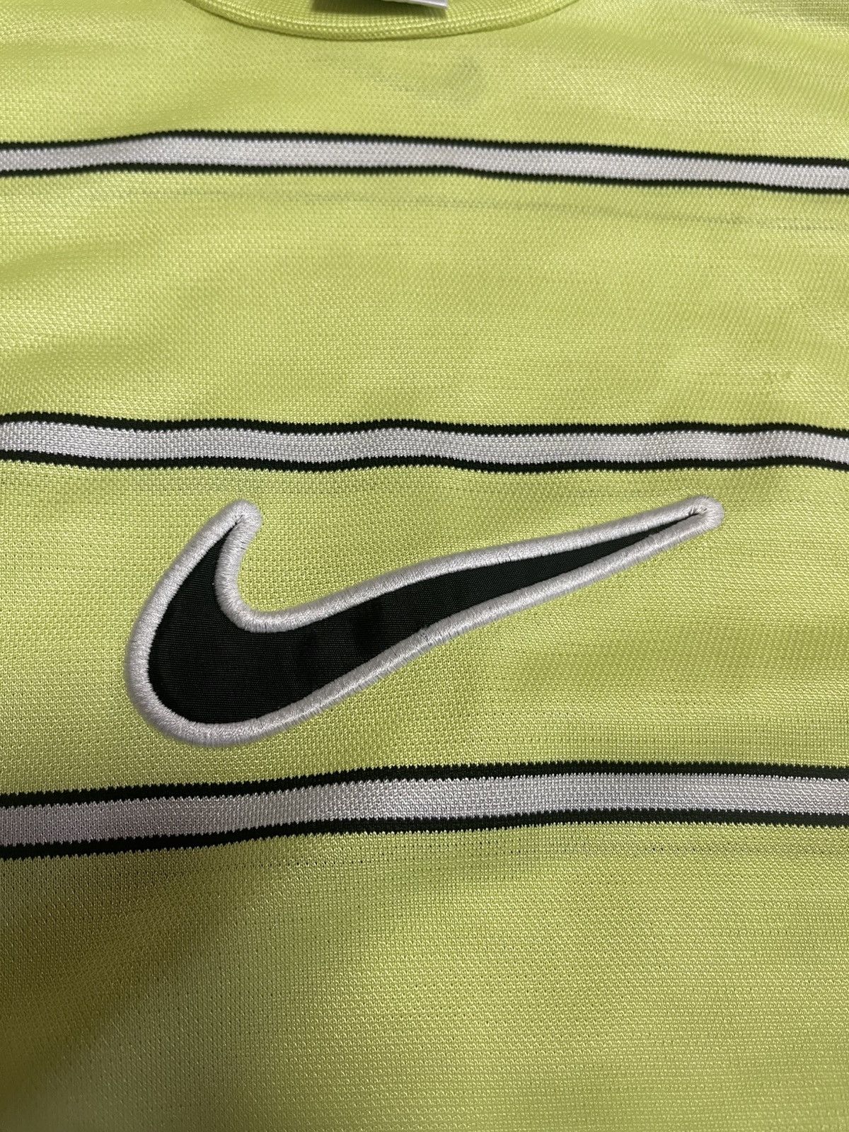 Nike × Vintage 90s NIKE VINTAGE NEON Y2K OVERSIZED DRILL BIG CENTER SWOOSH Size US L / EU 52-54 / 3 - 3 Thumbnail