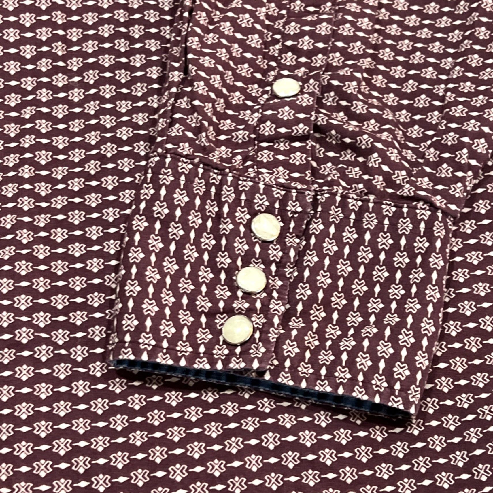 Roper Roper Western Geometric Pearl Snap Shirt Men’s XL Long Sleeve Red Casual Workwear Size US XL / EU 56 / 4 - 4 Thumbnail