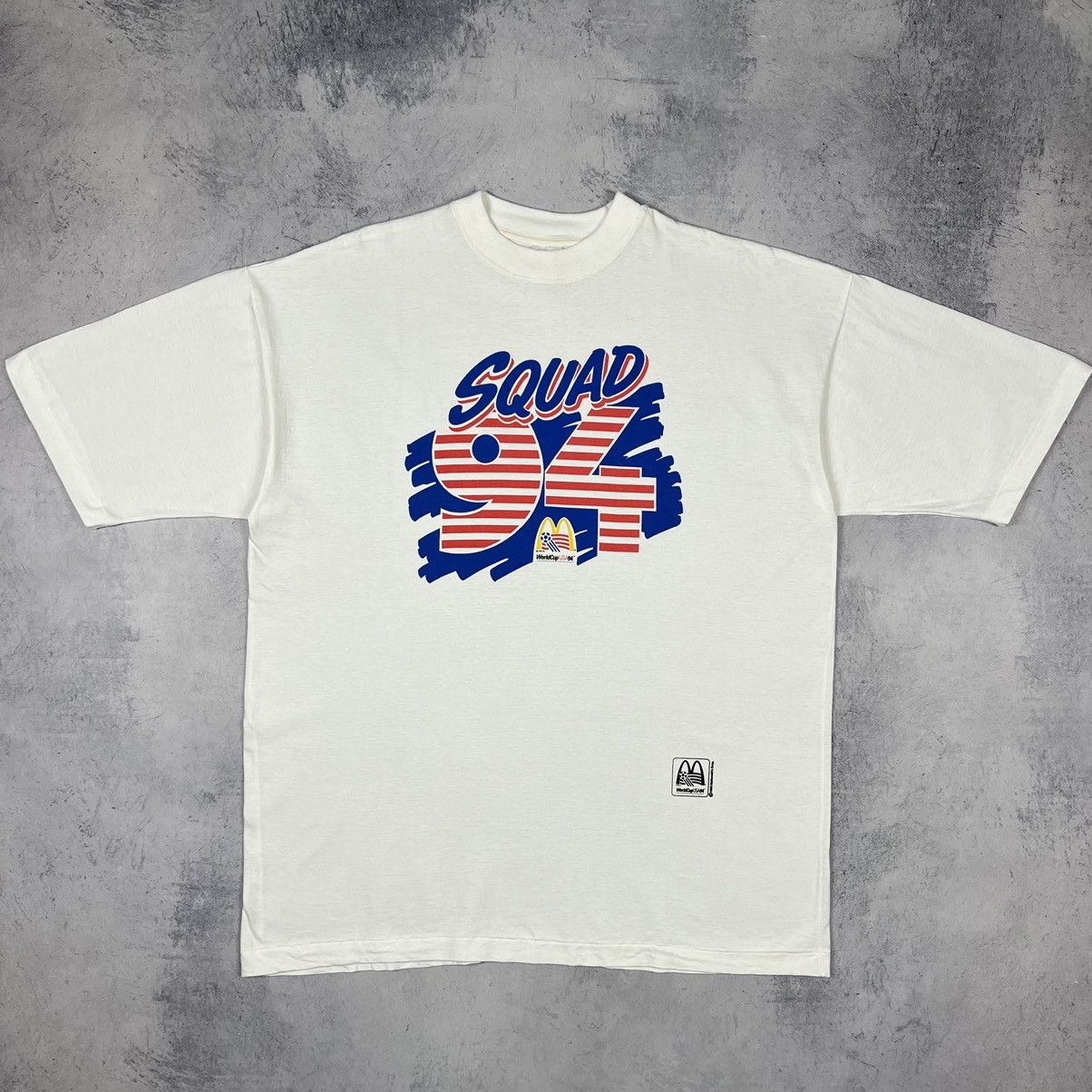 Vintage Vintage Fifa Wolrd Cup USA Squad 94 McDonalds tee 1993 Size US XL / EU 56 / 4 - 2 Thumbnail