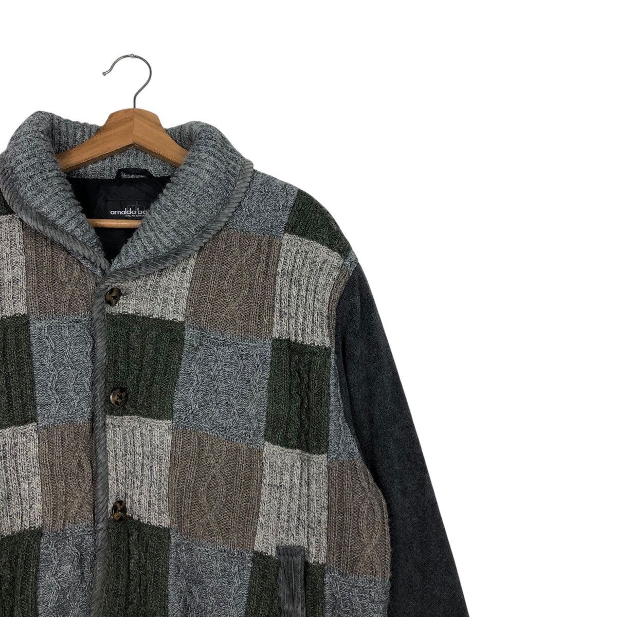 Japanese Brand 📌Bomber Jacket Knit Double Collar Arnold Bassini Navajo Size US M / EU 48-50 / 2 - 7 Thumbnail