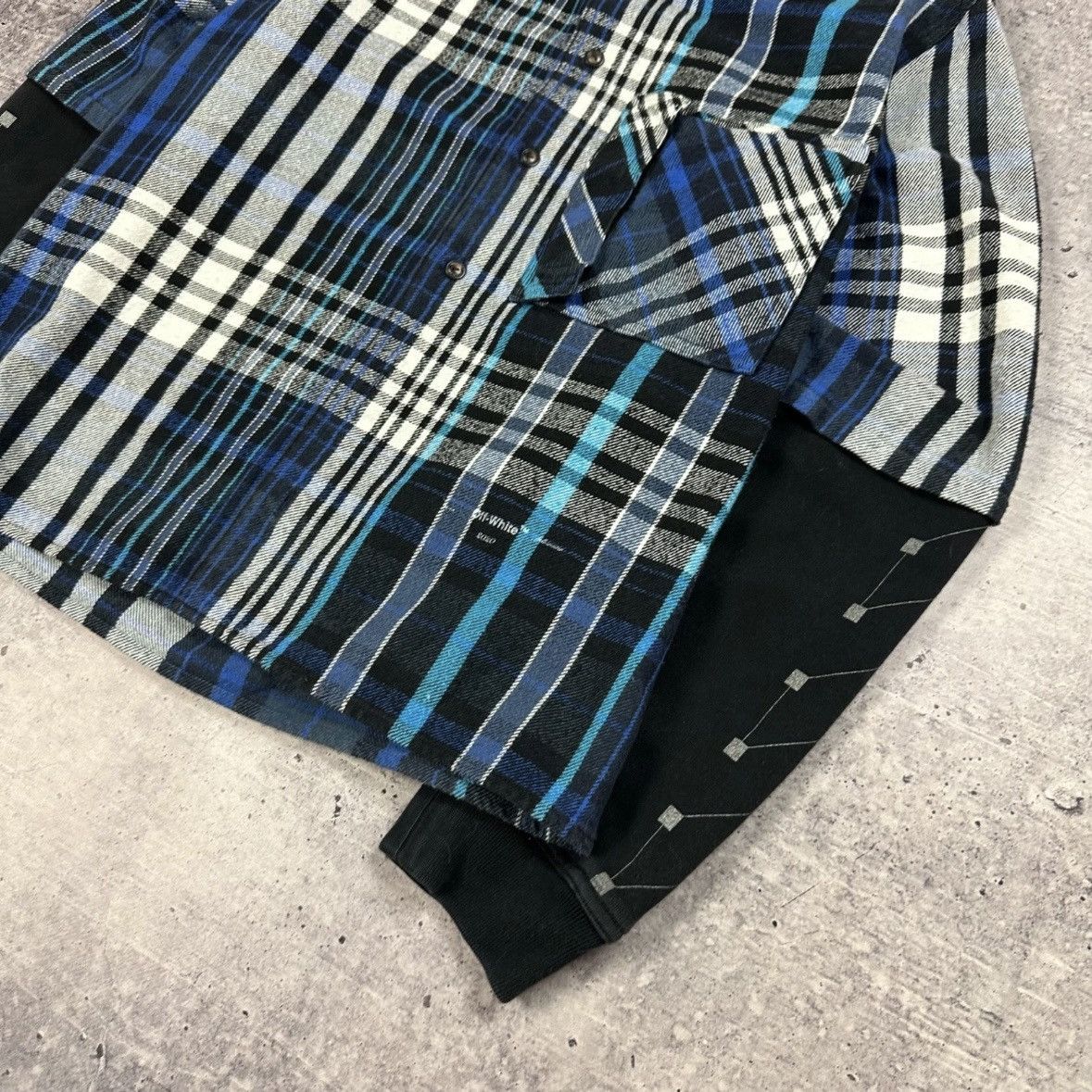 Off-White Off-White Flannel Shirt Patchwork Diagonal Arrows Graphic Size US S / EU 44-46 / 1 - 4 Thumbnail