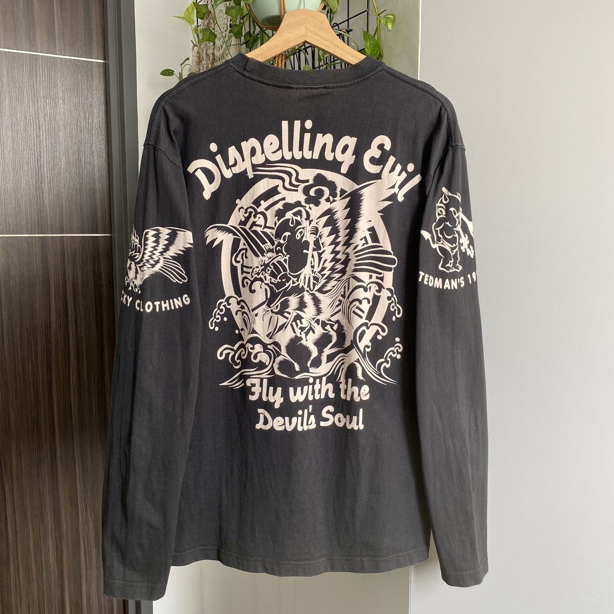 Tedman Vintage Faded Y2K Tedman Fly Devil ERD GRUNGE L/S TSHIRT Size US L / EU 52-54 / 3 - 1 Thumbnail