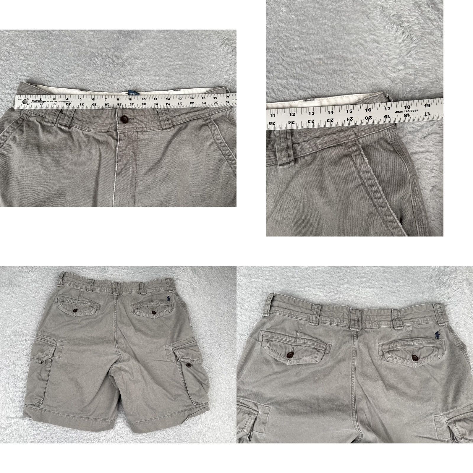 Polo Ralph Lauren Polo Ralph Lauren Cargo Shorts Mens 36 Gray Casual Utility Pockets 36x10 Summer Cotton Canvas Size US M / EU 48-50 / 2 - 9 Thumbnail