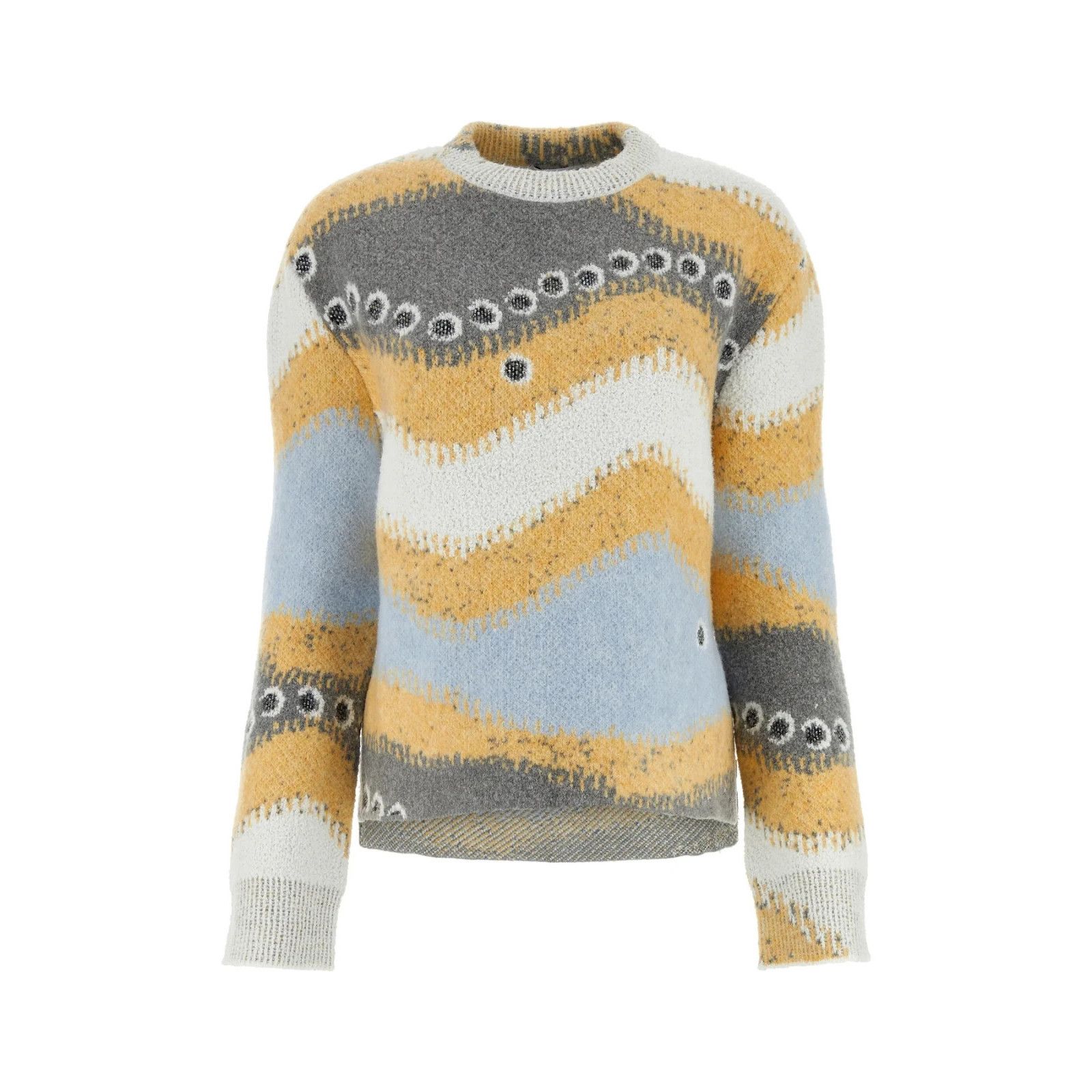 LOEWE Multicolor Stretch Wool Blend Sweater New & Authentic