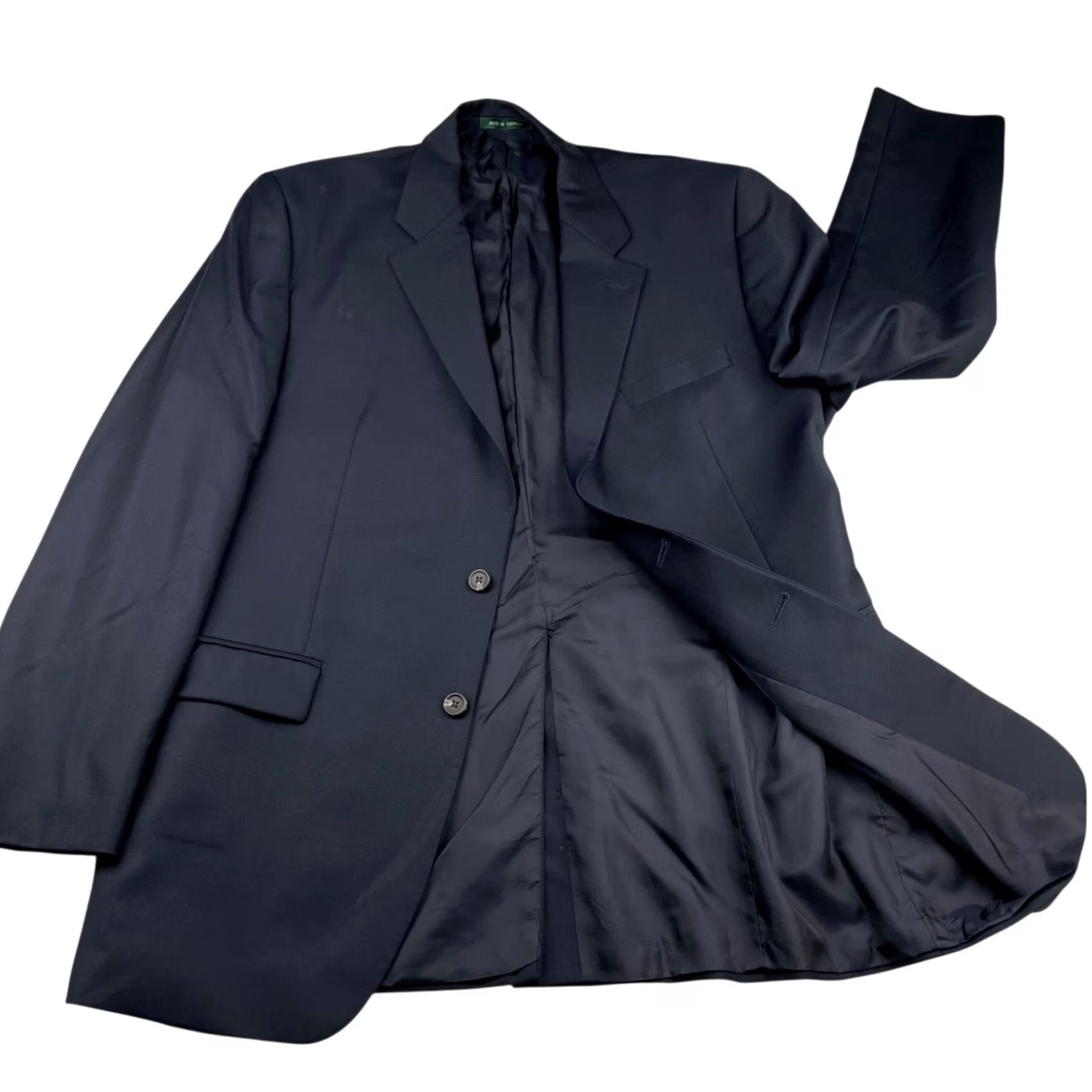 Ralph Lauren Ralph Lauren LRL Men's 44L Navy Blue Wool Blazer 2-Button Size 44R - 3 Thumbnail