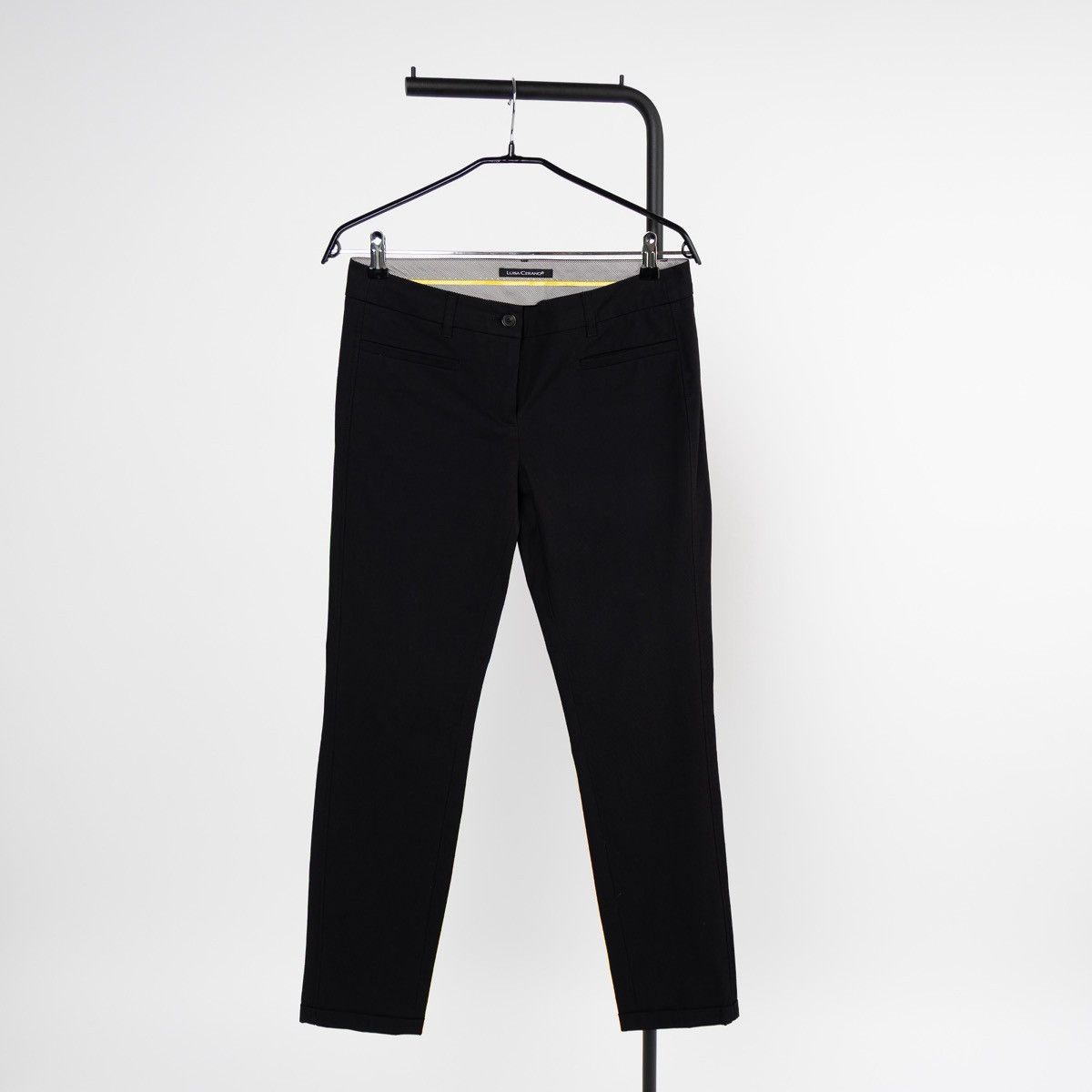 Luisa Cerano Luisa Cerano Womens Black Trousers Slim Fit Elegant Pants Size 30" / US 8 / IT 44 - 1 Thumbnail