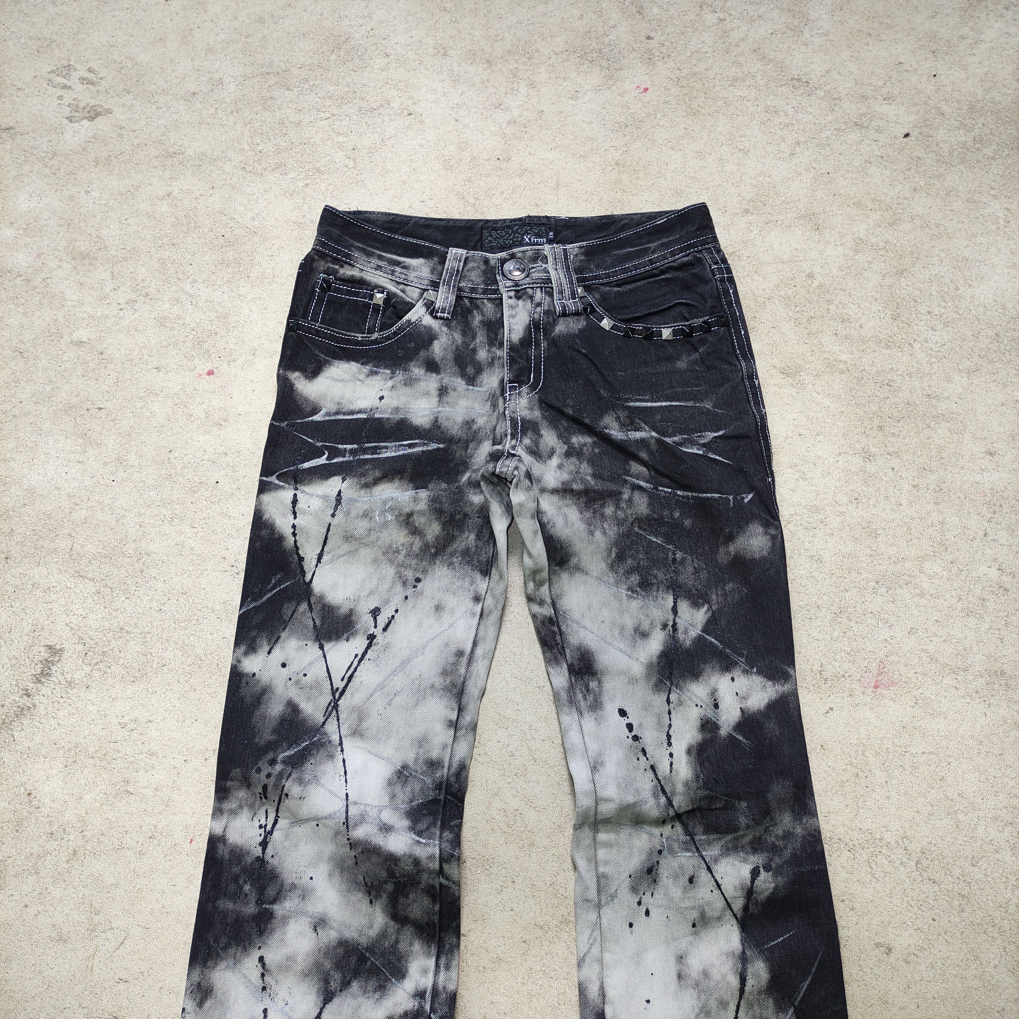 Le Grande Bleu (L.G.B.) Xfrm Flare Jeans Patch Cross - 2000s Archive Vkei LGB Size US 29 - 4 Thumbnail