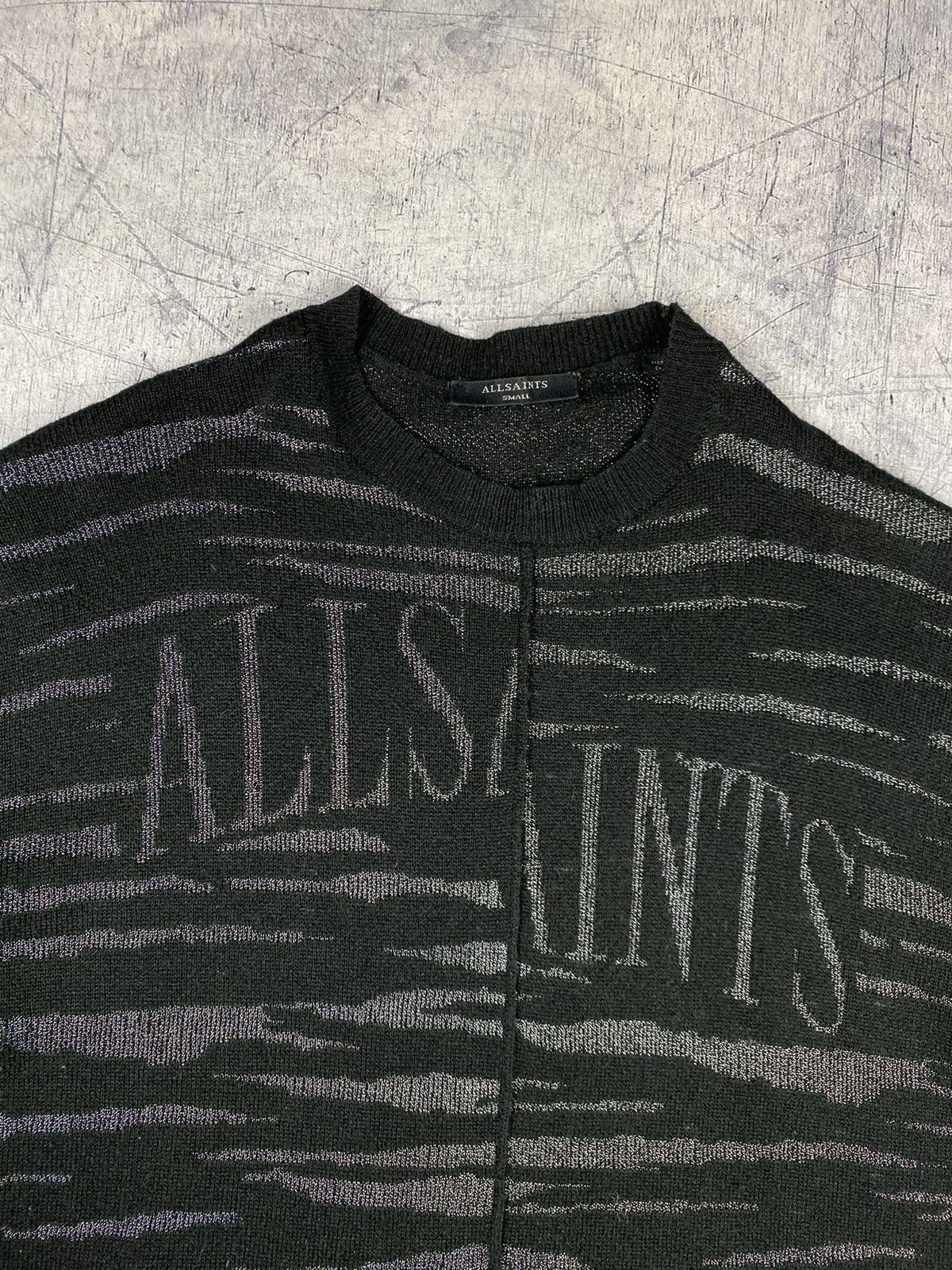 Allsaints Luxury Allsaints Designer Big Logo Sweater Sweatshirt Size S / US 4 / IT 40 - 5 Thumbnail