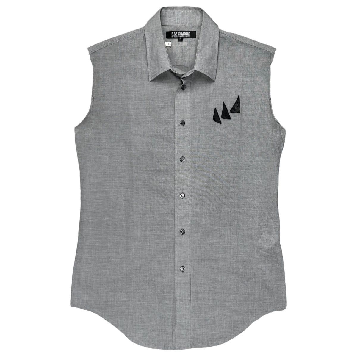 Raf Simons Raf Simons Leather Patch Short Sleeve Shirt - SS05 Size US M / EU 48-50 / 2 - 1 Thumbnail