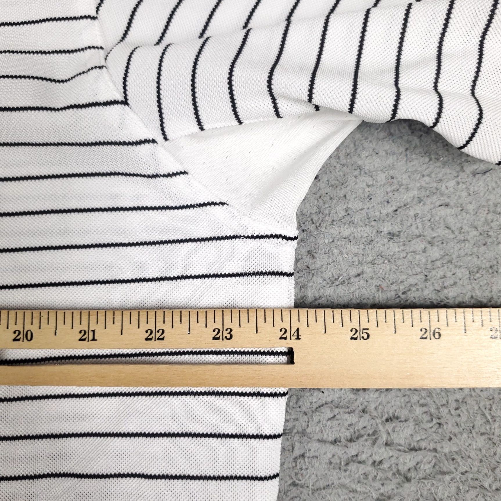 Adidas Adidas Polo Shirt Mens Large White Striped Shark Golf Casual Short Sleeve Size US L / EU 52-54 / 3 - 5 Thumbnail