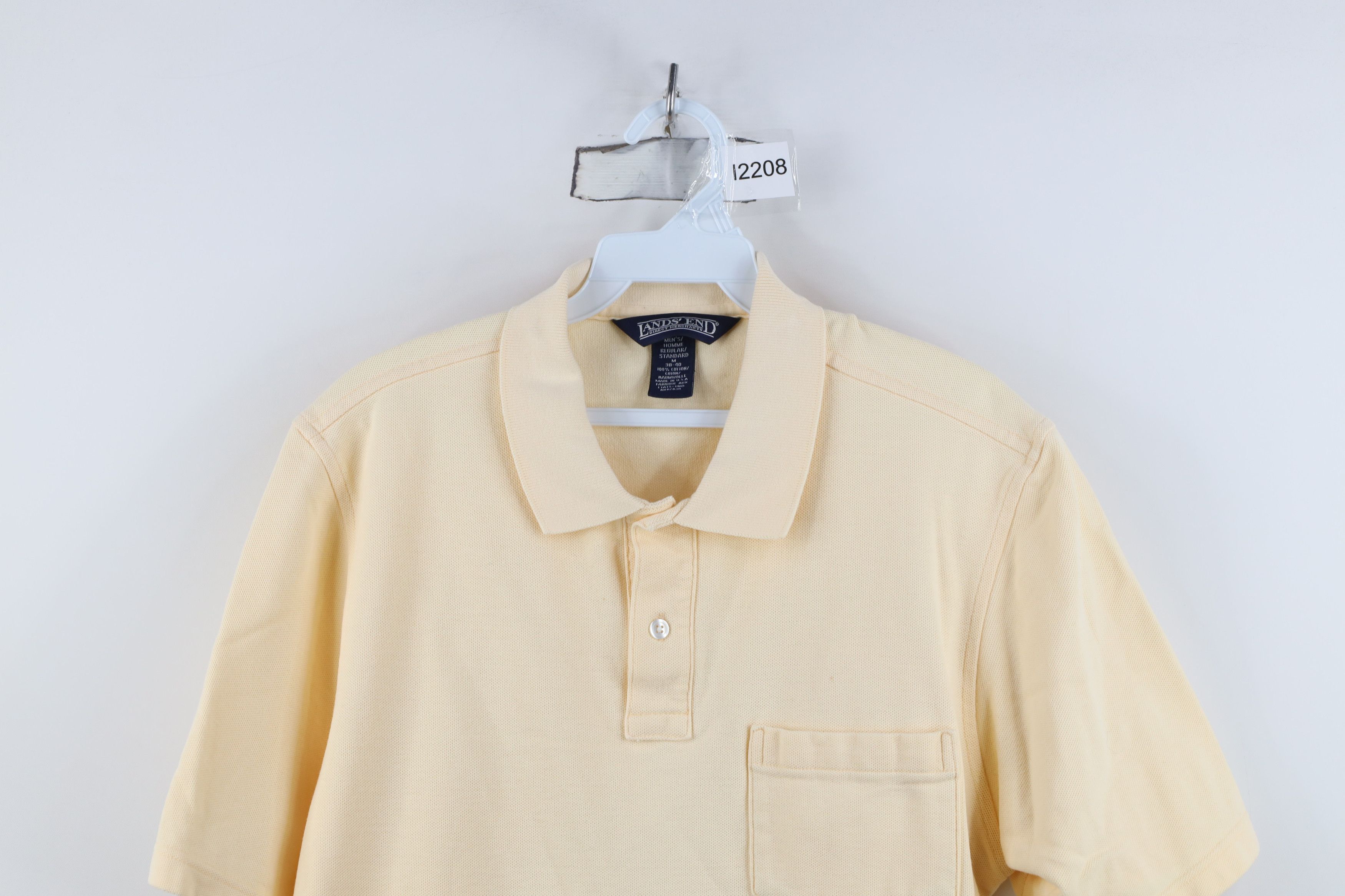Lands' End Vintage 90s Lands End Collared Golf Polo Shirt Yellow USA Size US M / EU 48-50 / 2 - 2 Thumbnail