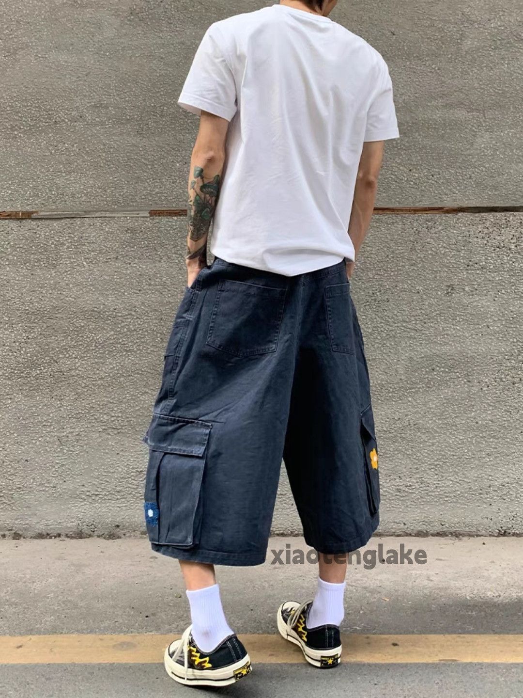Vintage zx bape Stussy style outdoor loose baggy skate cargo shorts Size US 32 / EU 48 - 4 Thumbnail