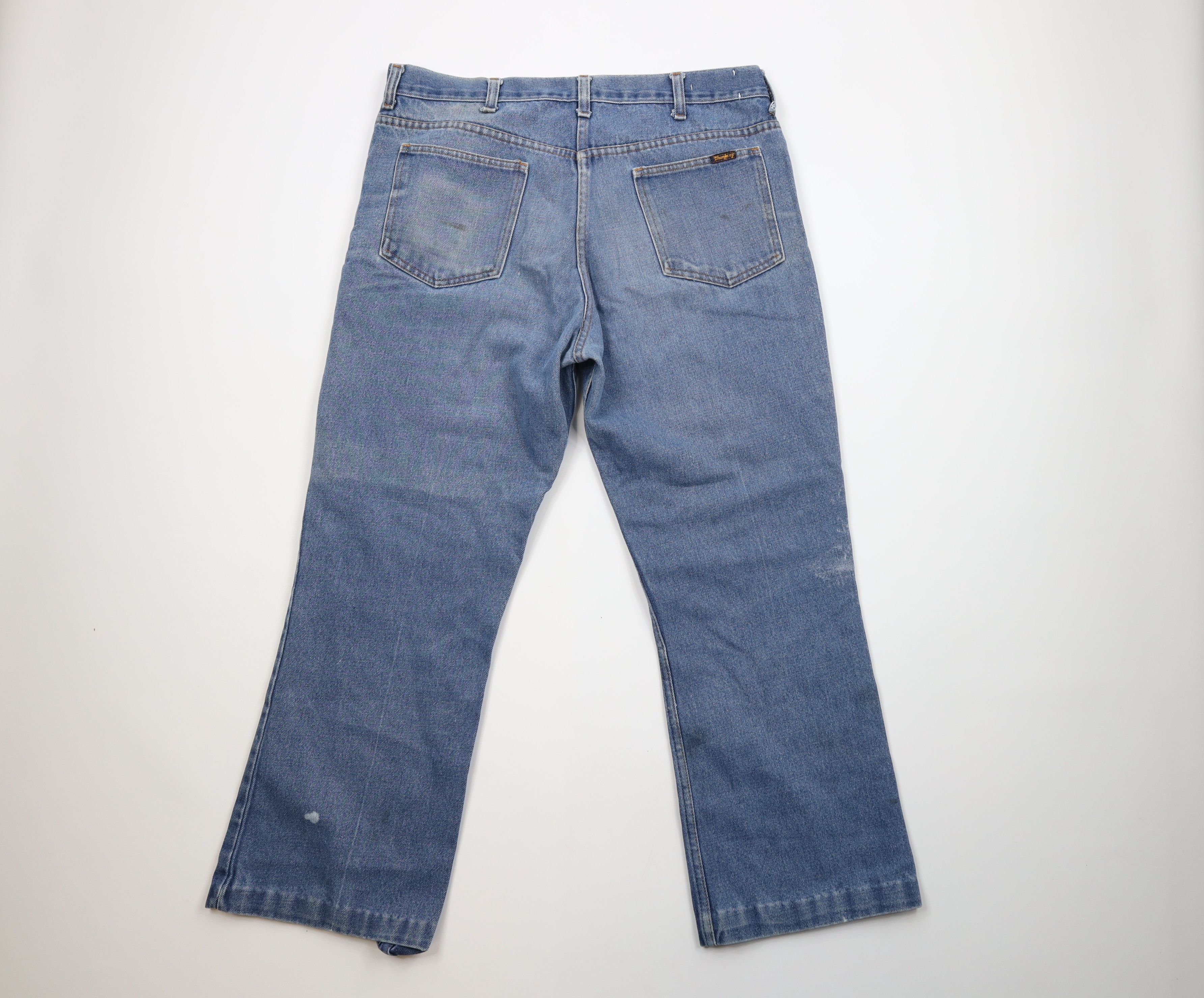 Vintage Vintage 70s Streetwear Wide Leg Bell Bottoms Denim Jeans USA Size US 38 / EU 54 - 9 Thumbnail