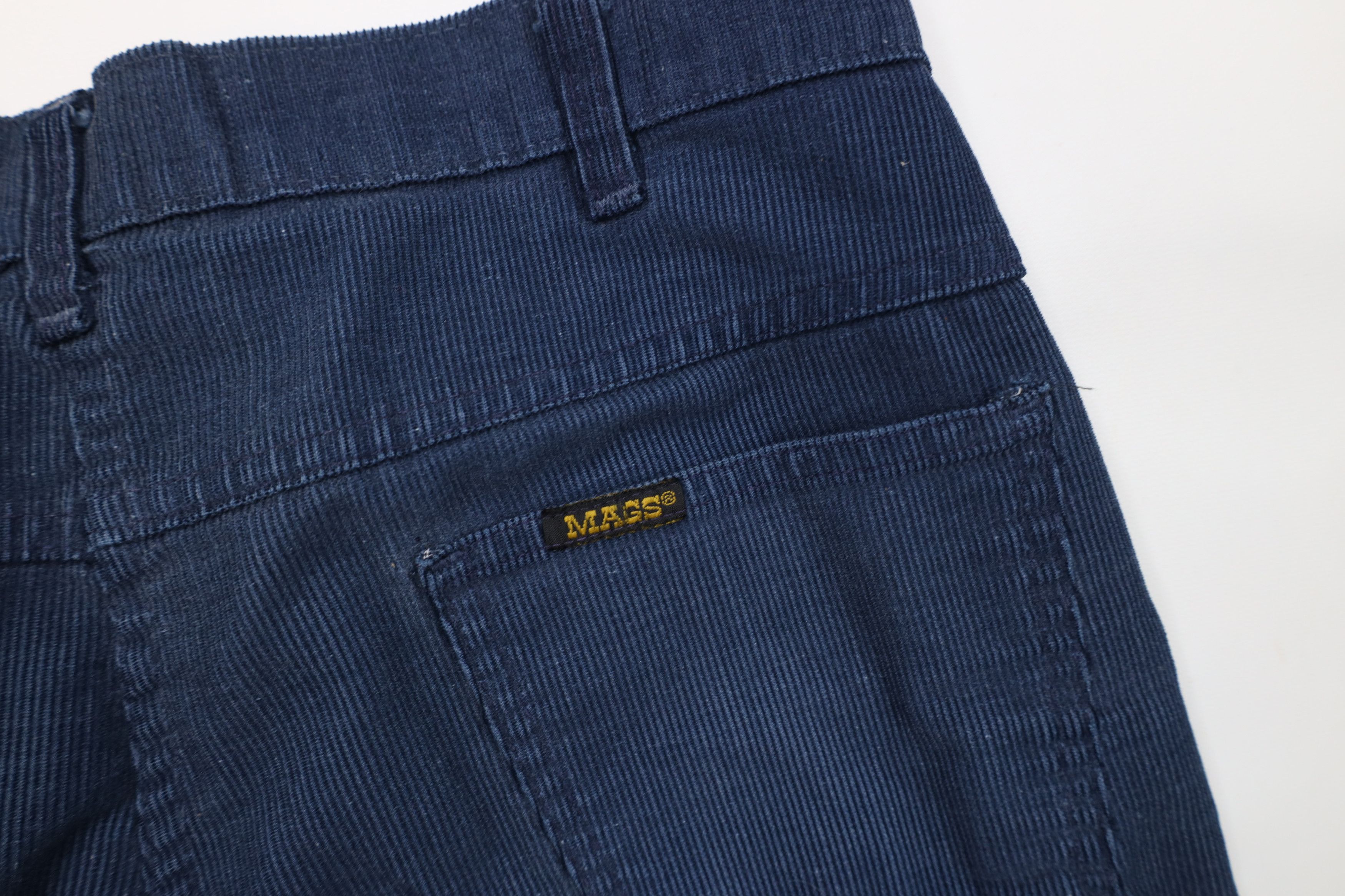 Vintage Vintage 70s Streetwear Wide Leg Corduroy Pants Blue USA Size US 32 / EU 48 - 14 Thumbnail