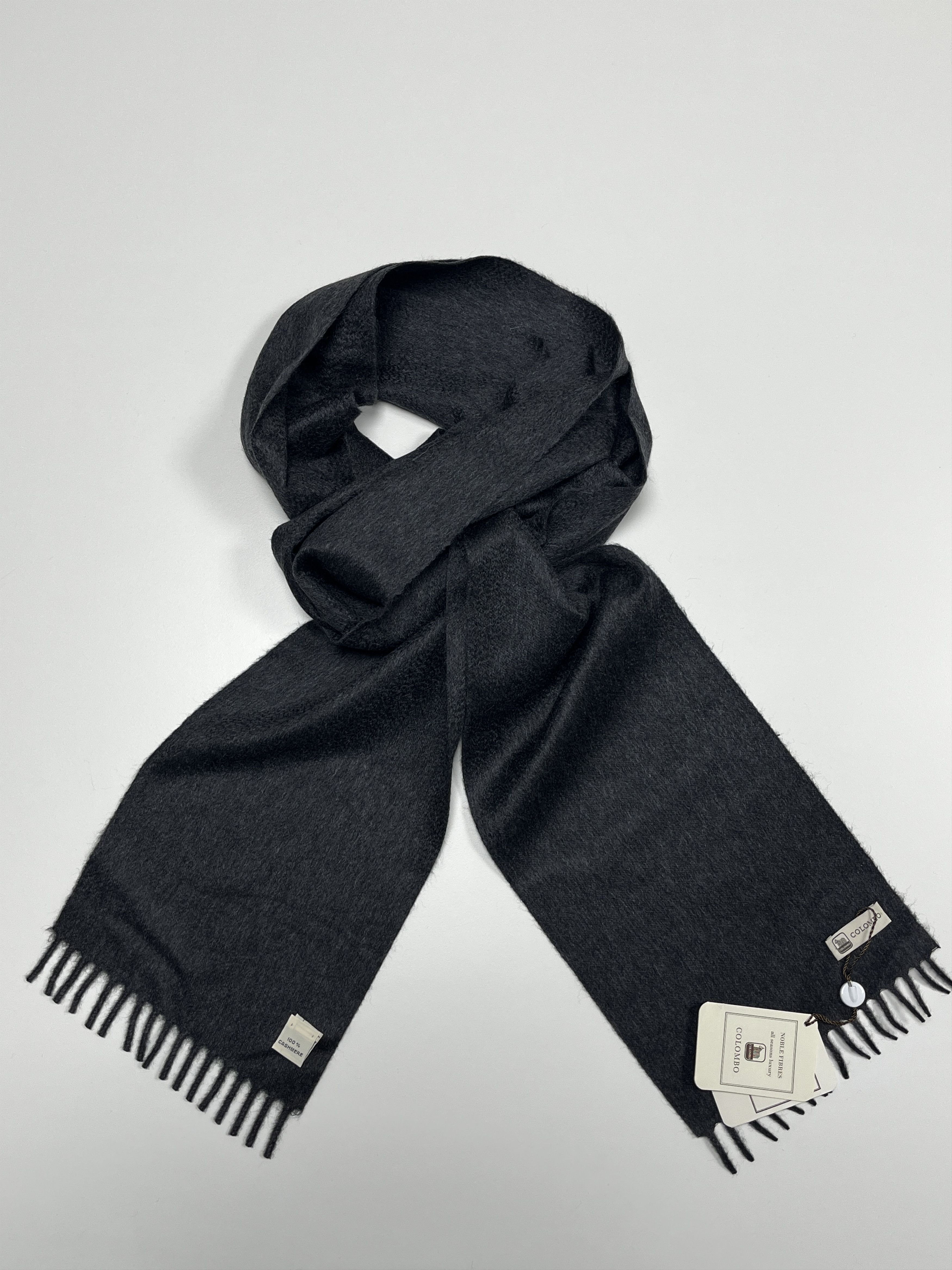 Colombo Colombo 100% Cashmere Scarf / Dark Grey / New with Tags Size ONE SIZE - 1 Thumbnail