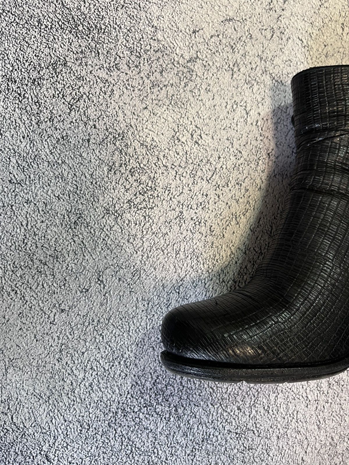 A.S.98 AS.98 Black Textured Leather Block Heel Boots Size 40 Size US 10 / IT 40 - 14 Thumbnail