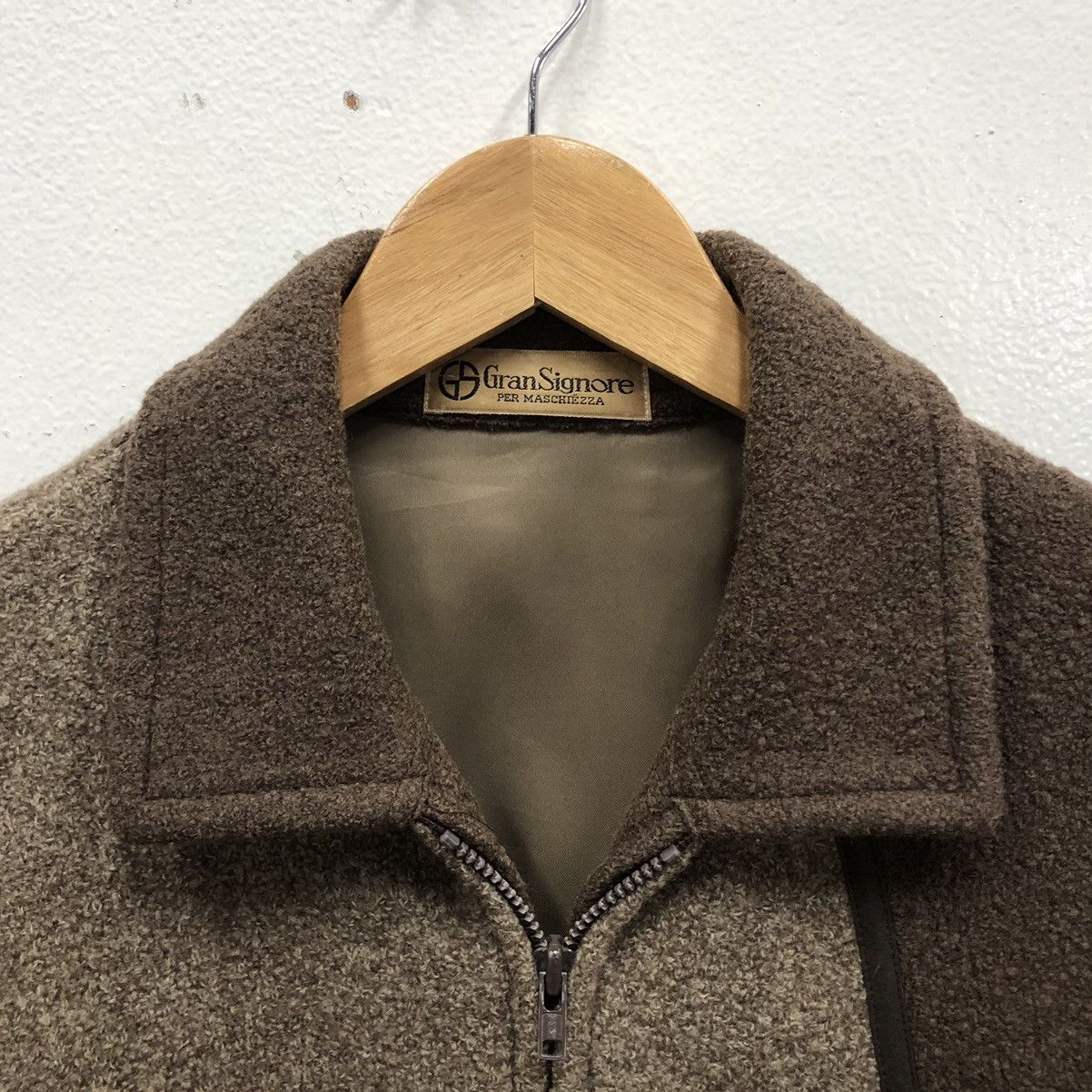 Vintage Vintage 90s Gran Signore Patchwork Zipper Wool Jacket Size US M / EU 48-50 / 2 - 18 Thumbnail