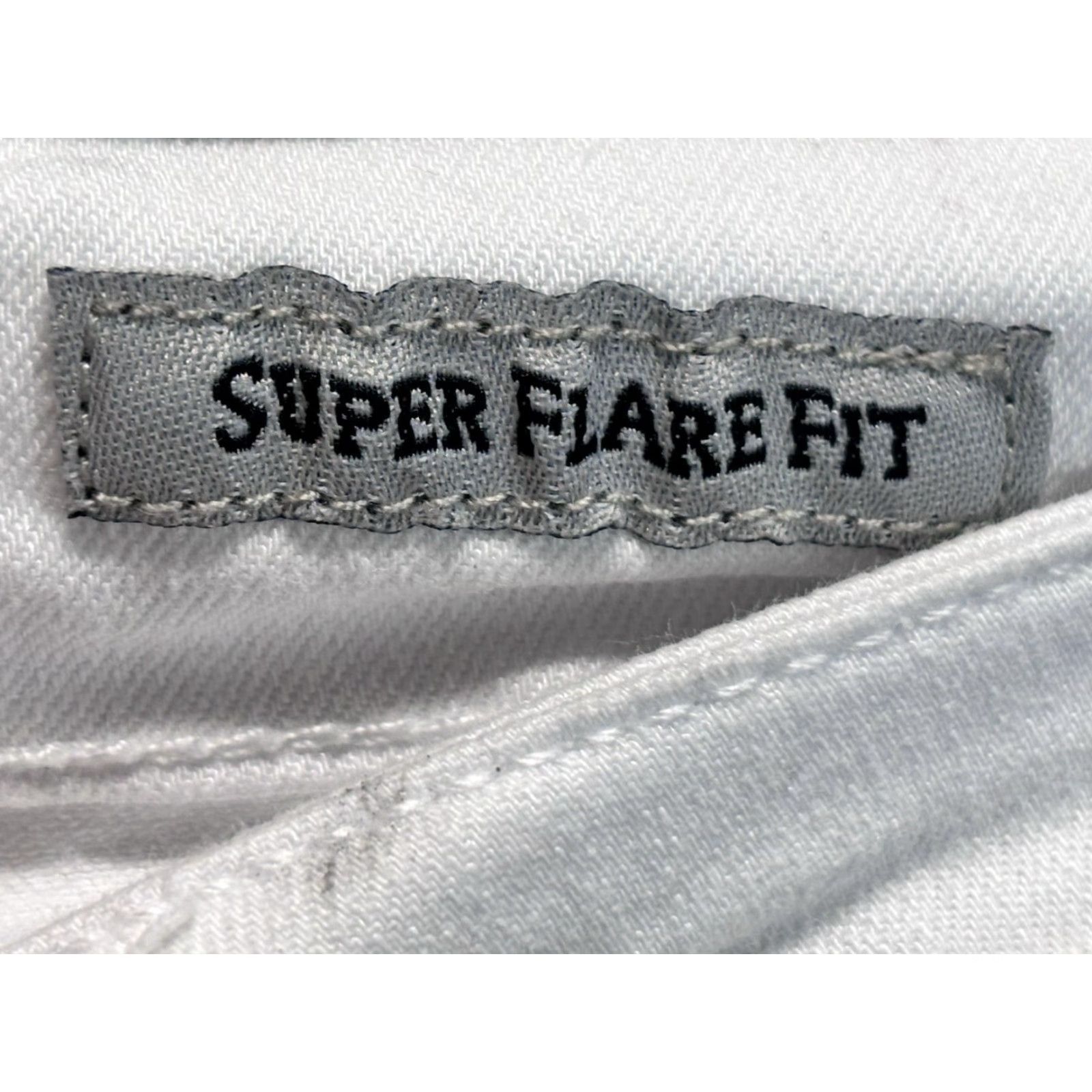 Vintage VINTAGE Judy Blue Flared Jeans Women’s Size 32 White Cotton Blend Bell Bottoms Stretch Size 24" / US 00 / IT 34 - 6 Thumbnail