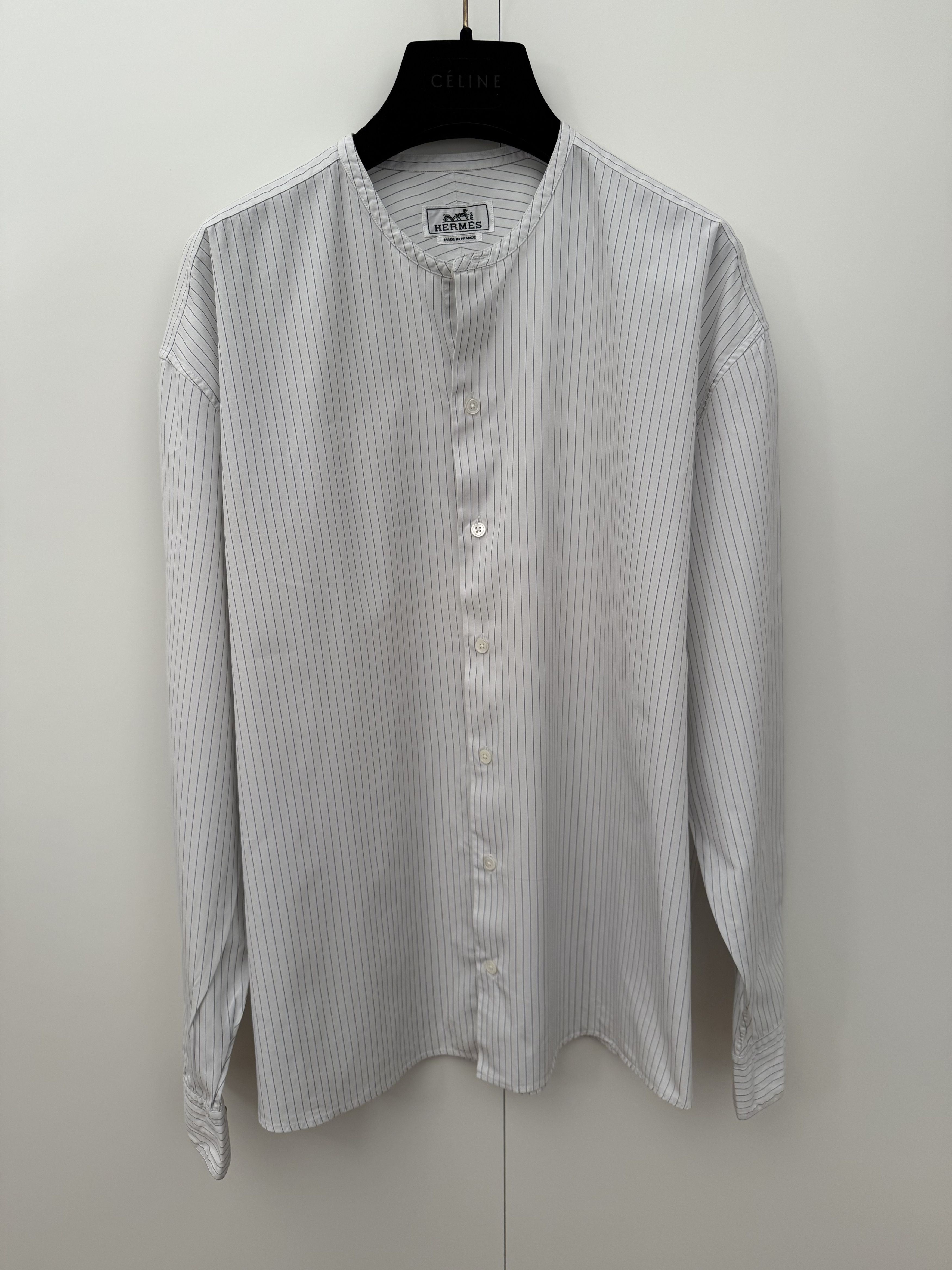 Hermes Hermès Boxy Collarless Shirt Size US M / EU 48-50 / 2 - 1 Thumbnail