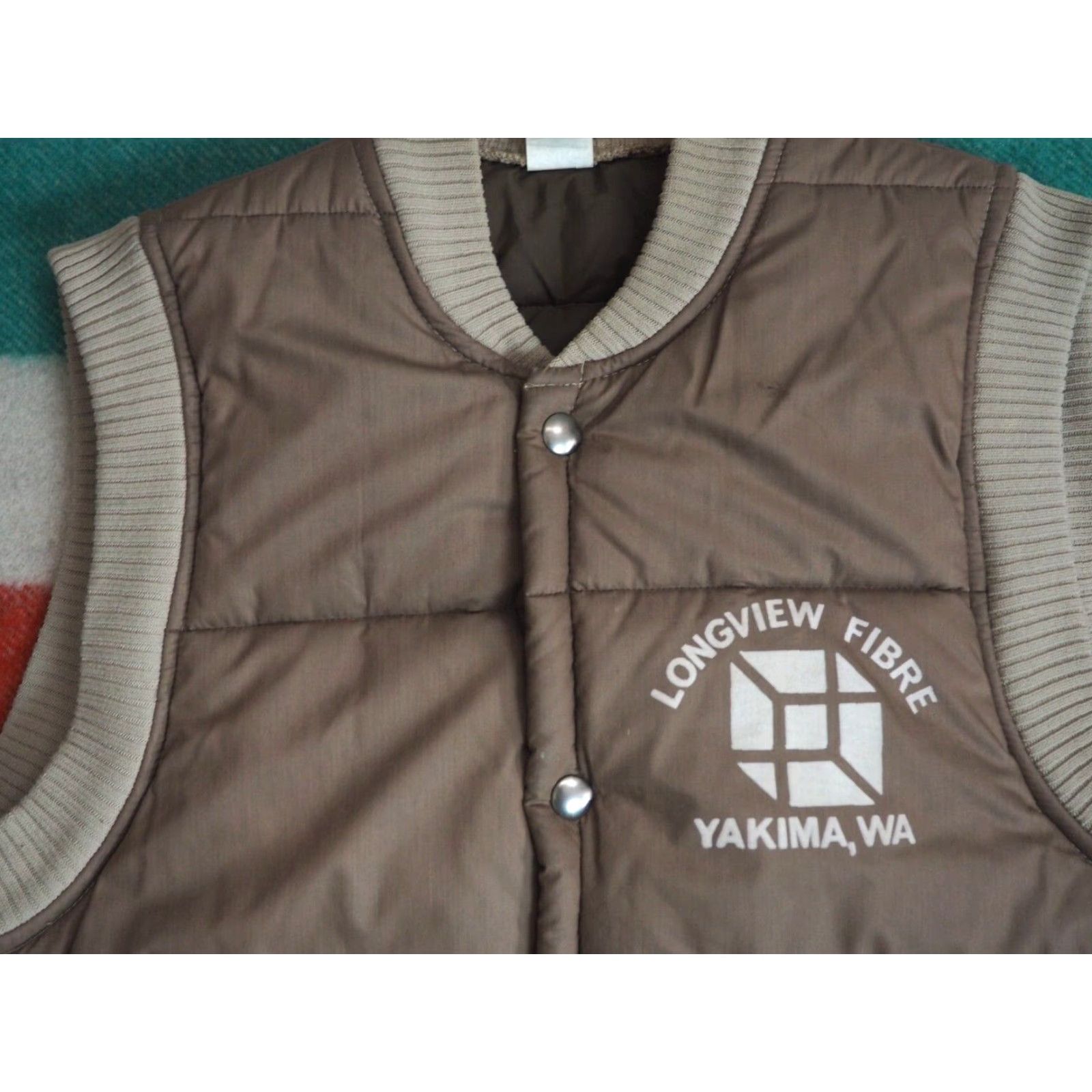 Etro VTG 70s Puffer Vest Yakima WA PNW Retro Nylon USA Mens M Brown Short Long? Size US M / EU 48-50 / 2 - 3 Thumbnail