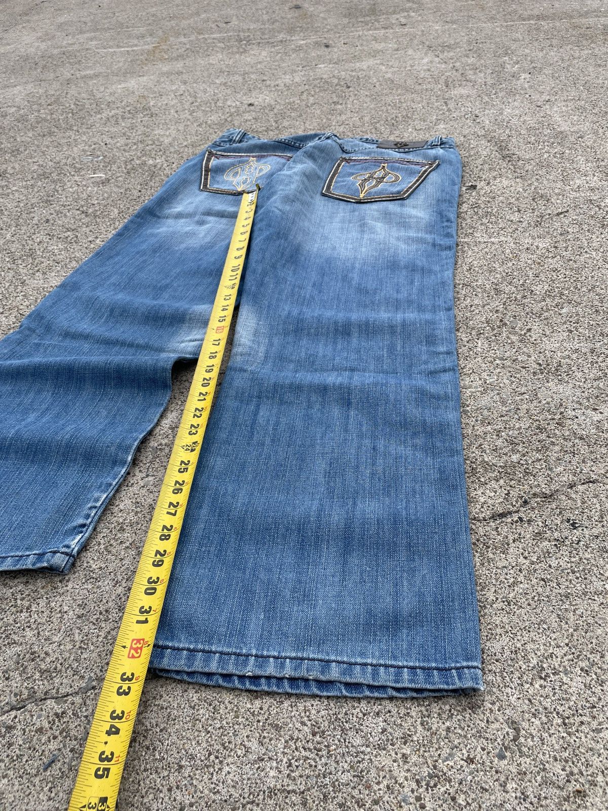 Pelle Pelle VTG Pelle Pelle Embroidered Baggy Denim Size US 38 / EU 54 - 8 Thumbnail