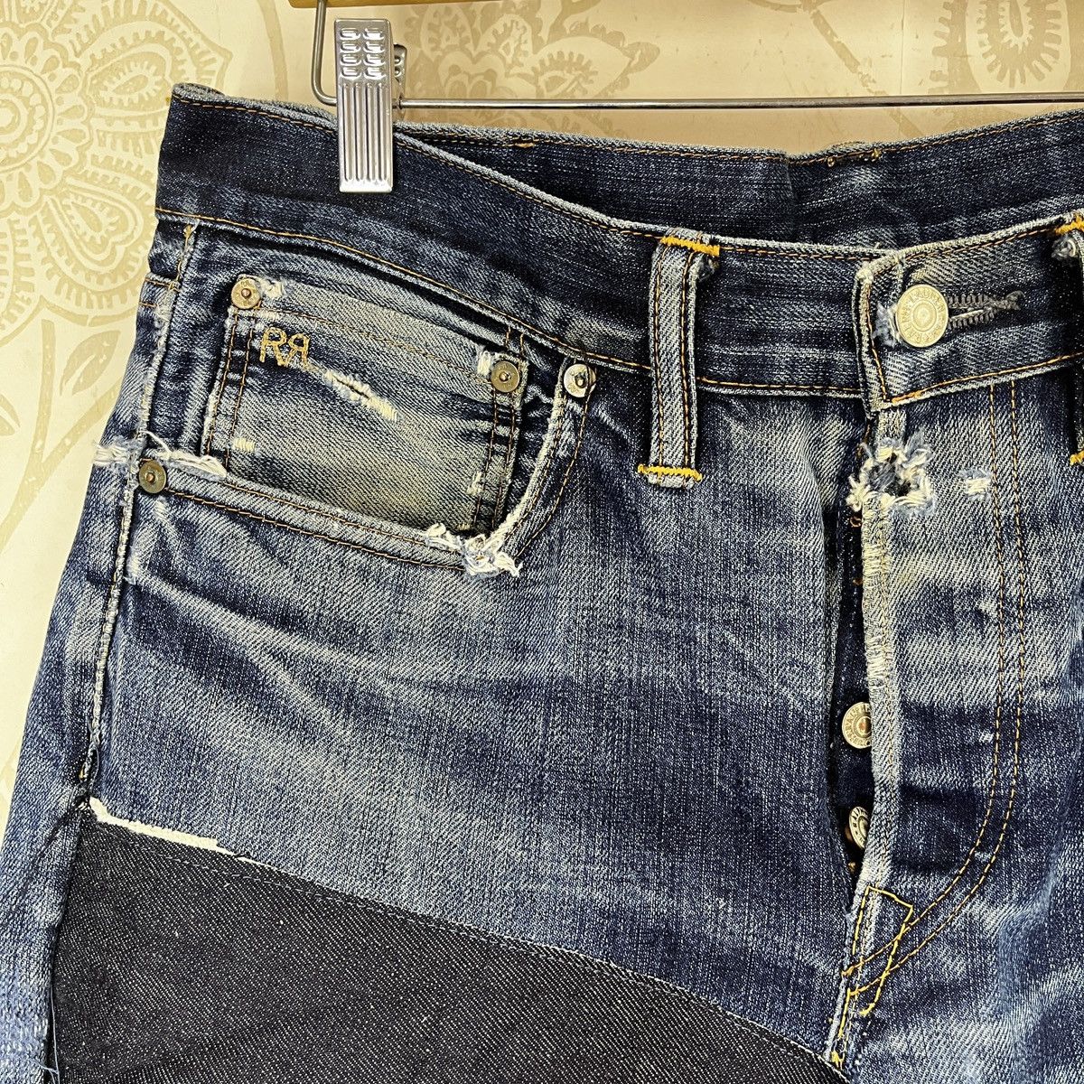 RRL Ralph Lauren Vintage RRL Ralph Lauren Hidden Rivet Distressed Denim Size US 34 / EU 50 - 6 Thumbnail