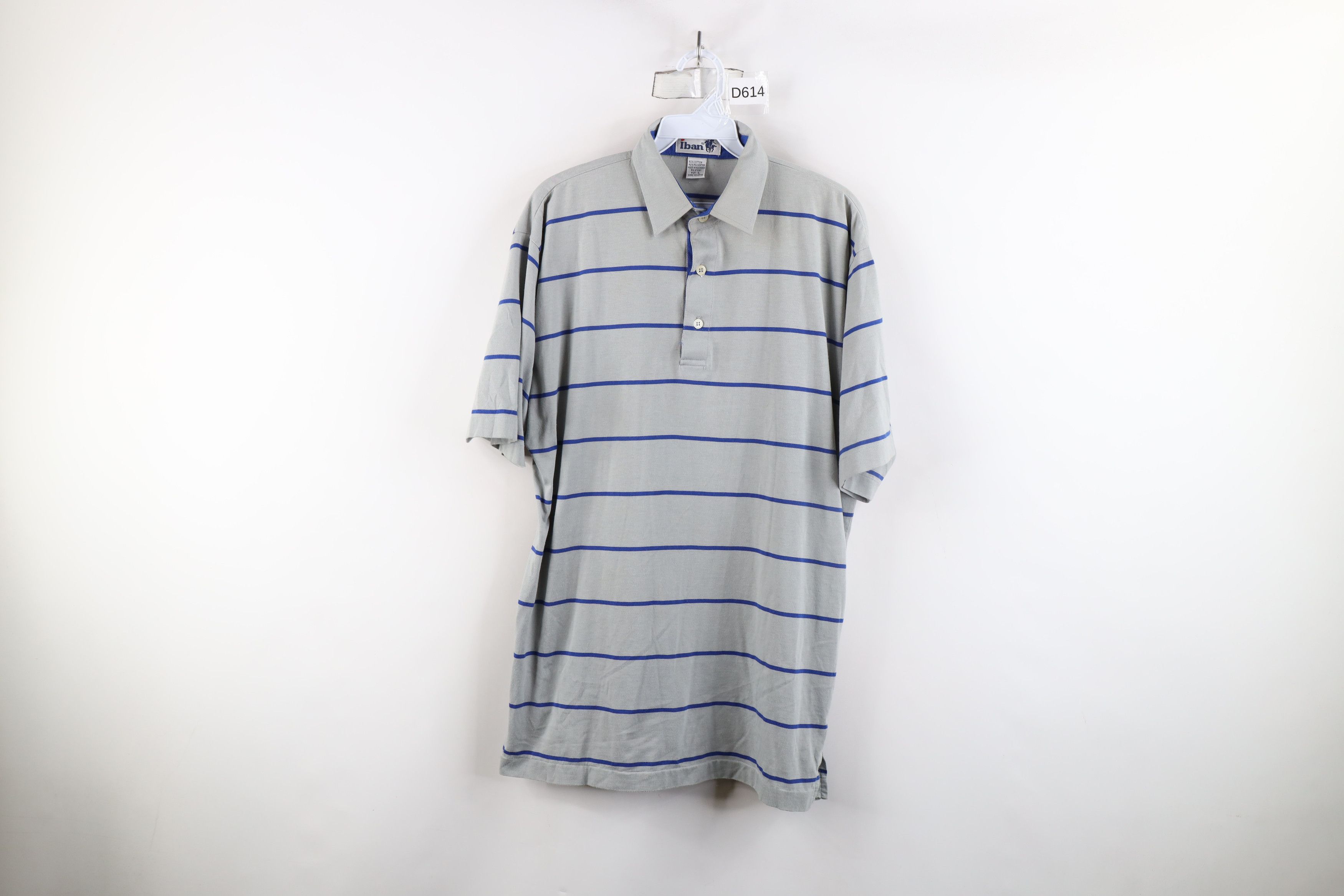 Vintage Vintage 90s Streetwear Striped Knit Collared Golf Polo Shirt Size US L / EU 52-54 / 3 - 1 Thumbnail