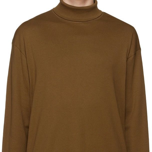Lemaire FW23 Cotton Turtleneck in Brown Size US M / EU 48-50 / 2 - 2 Thumbnail