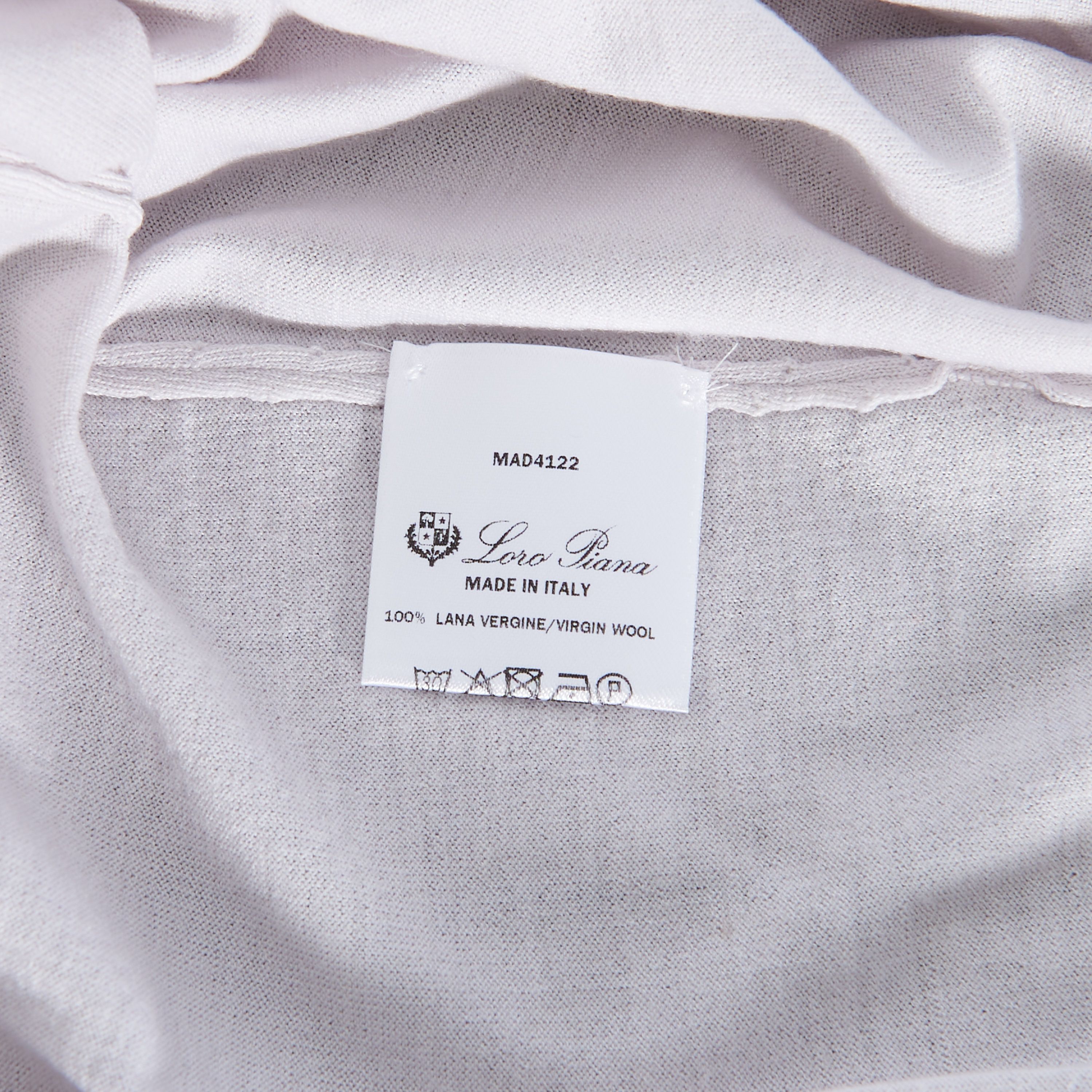 Loro Piana Lupetto Sweater Mock Neck In Ice White Wish Wool Size US M / EU 48-50 / 2 - 11 Thumbnail