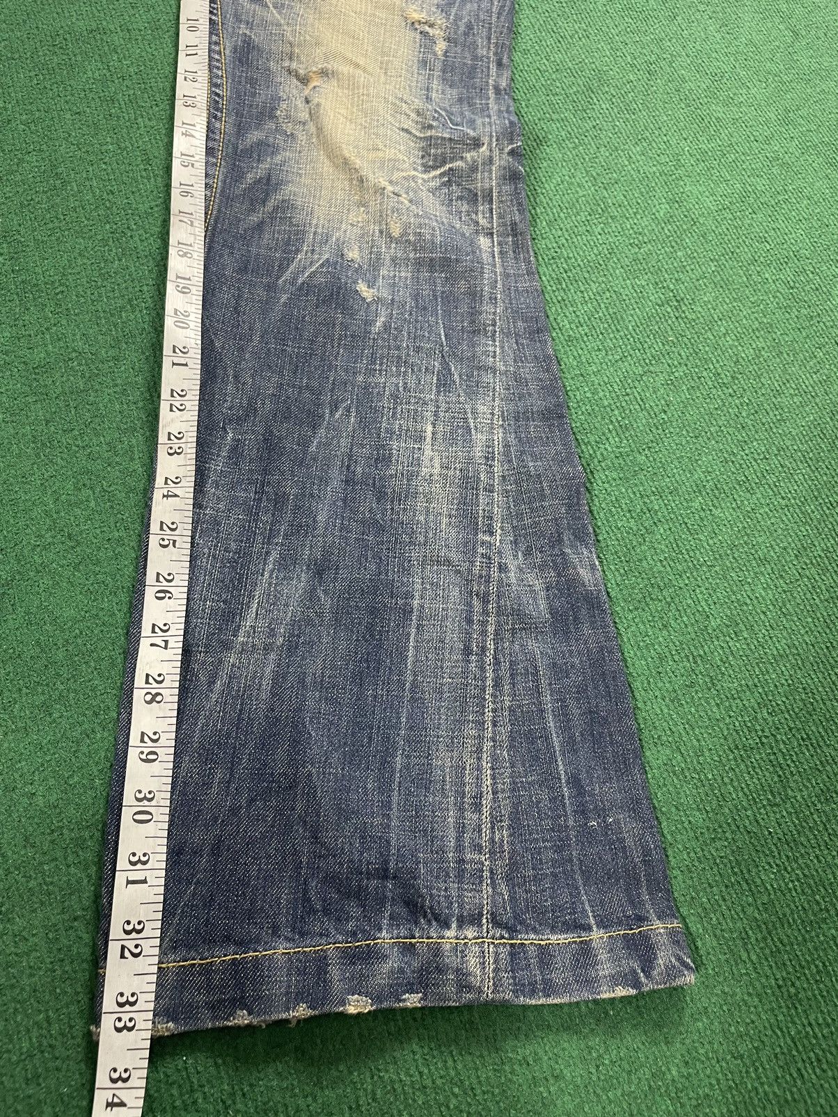 Japanese Brand Japanese Lolita Distressed Flair Cut Jeans Size US 34 / EU 50 - 12 Thumbnail