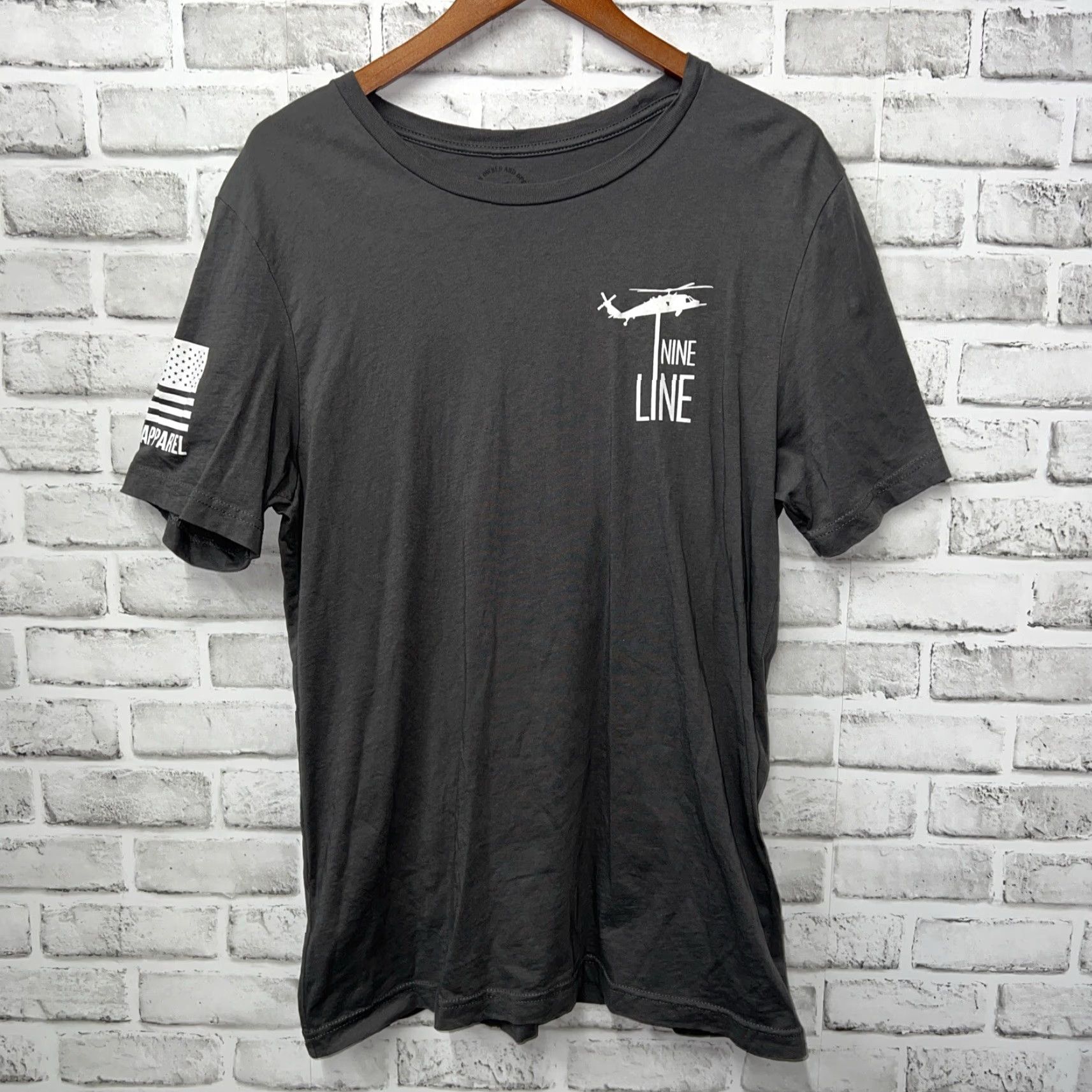 Vintage Nine Line Shirt Men Large Gray T-Shirt Size US L / EU 52-54 / 3 - 2 Thumbnail