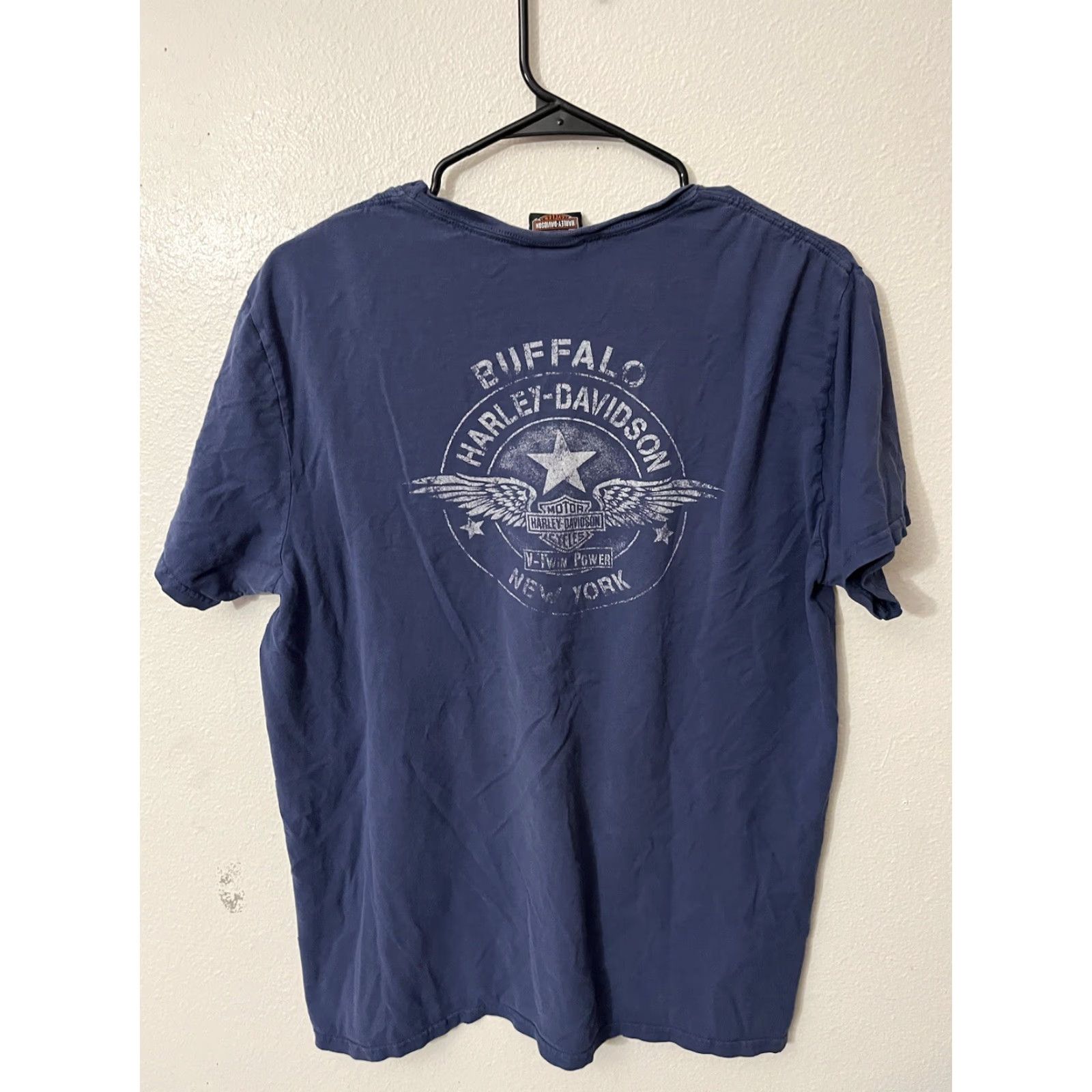 Harley Davidson Harley-Davidson Biker Graphic T-Shirt Blue Large Mens Size US L / EU 52-54 / 3 - 2 Thumbnail