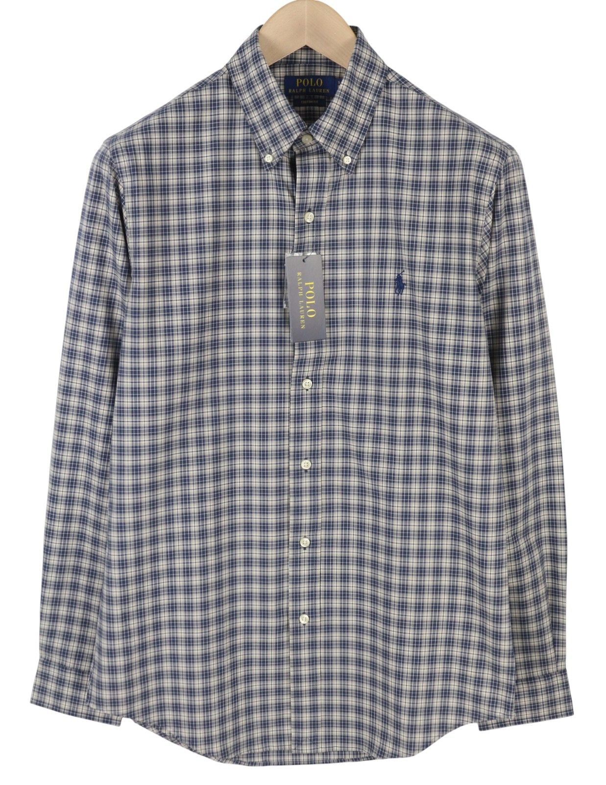 Ralph Lauren S Stretch Custom Fit Plaid Button-Down Logo 87011 Size US S / EU 44-46 / 1 - 1 Thumbnail