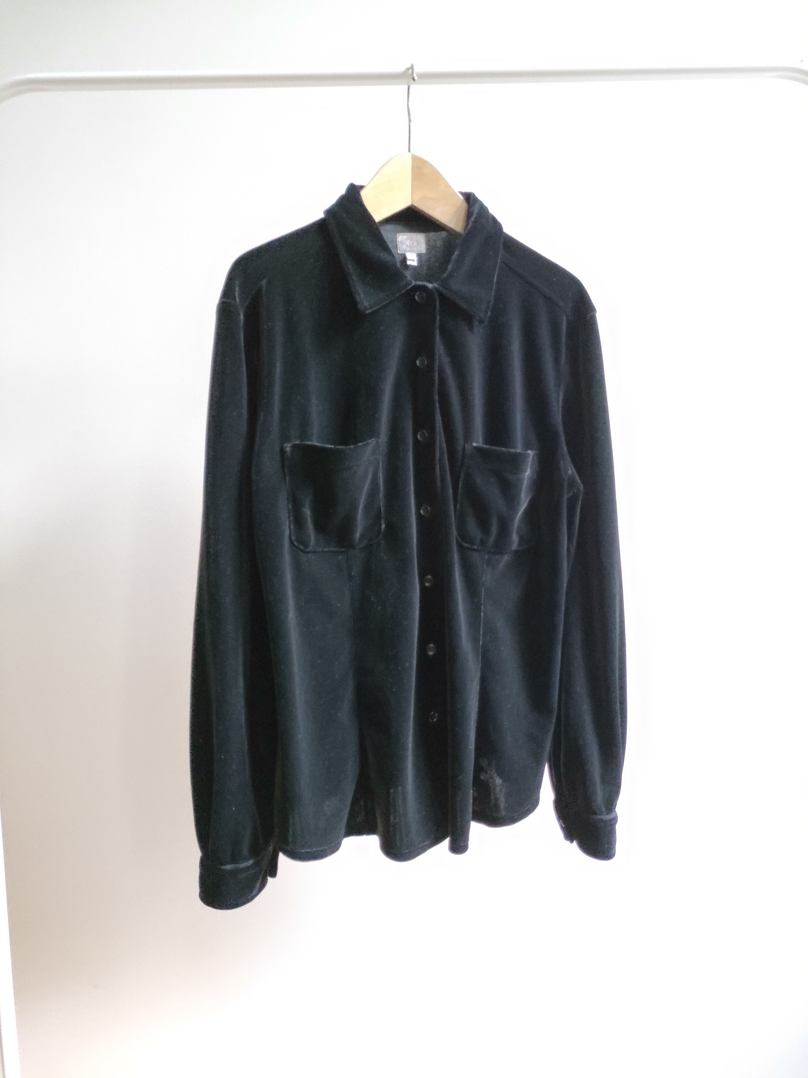 90s Vintage Armani Velour Shirt