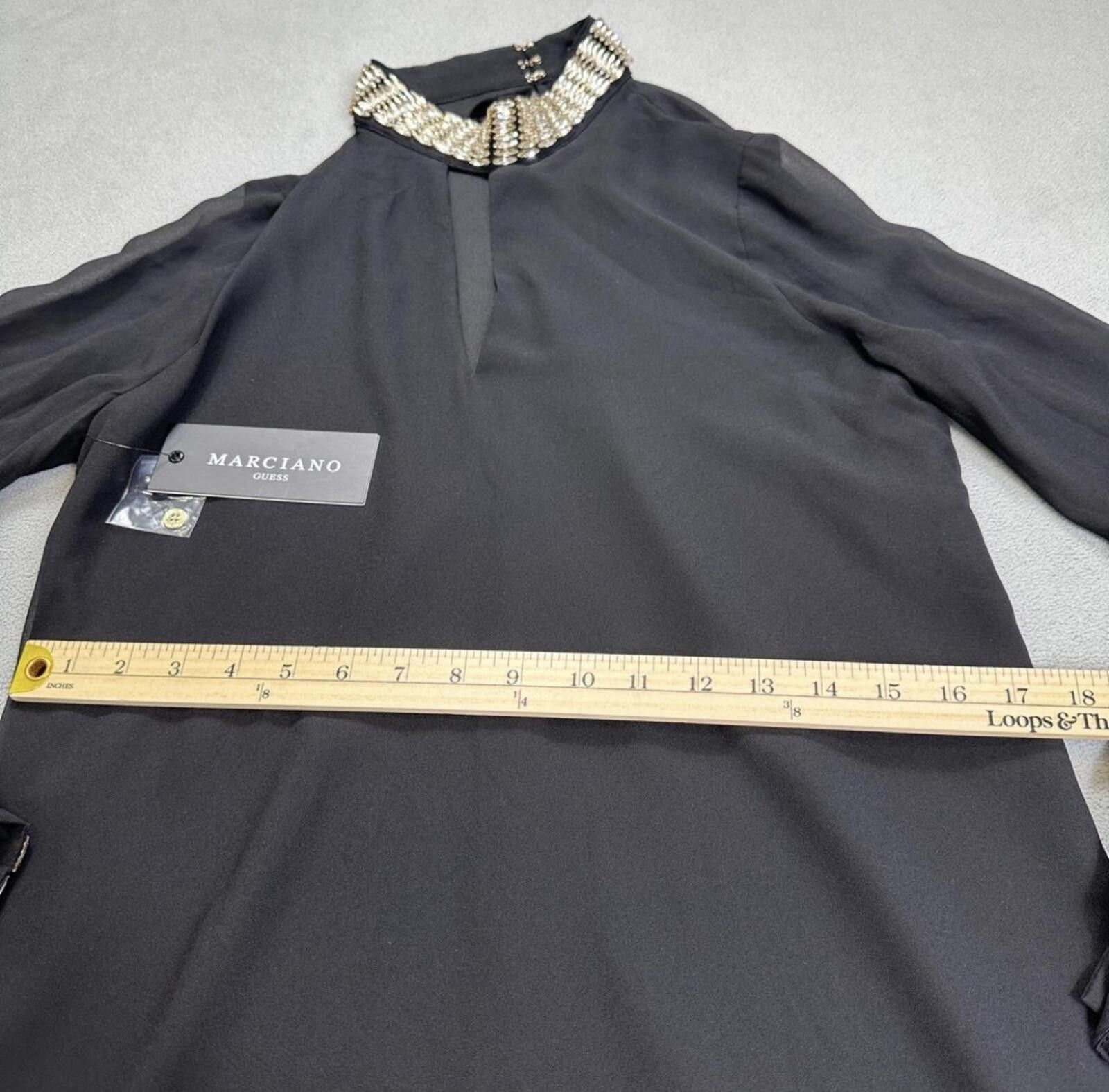 Georges Marciano Marciano Guess Leila Black Tunic Dress Collar NWT Small Size S / US 4 / IT 40 - 5 Thumbnail