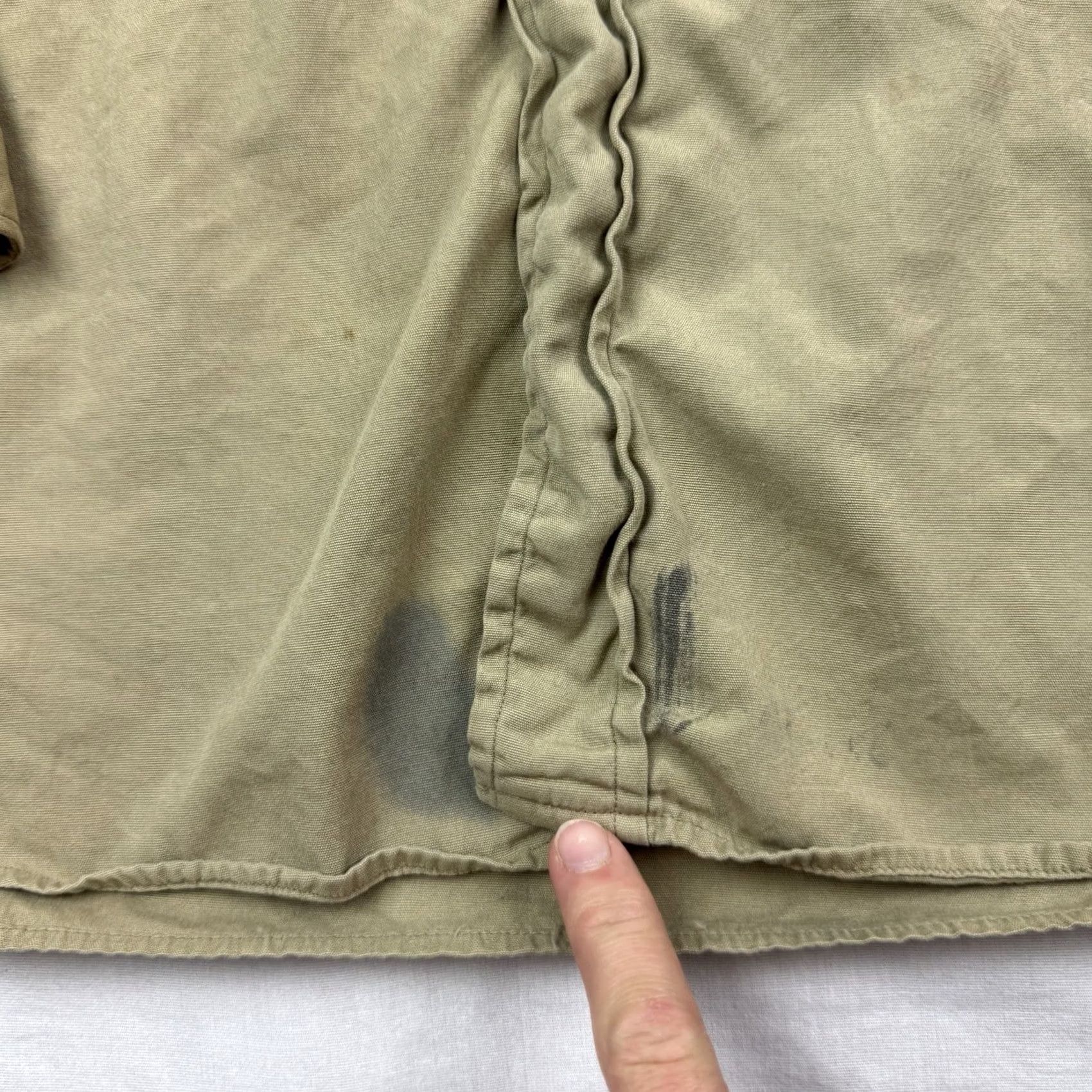 Vintage VINTAGE Army USMC Military Shirt Adult Medium 1940s Button Up Beige Solid Cotton 50s Size US M / EU 48-50 / 2 - 2 Thumbnail