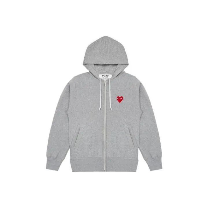 Comme des Garçons Play Gray Hoodie for Women 0079